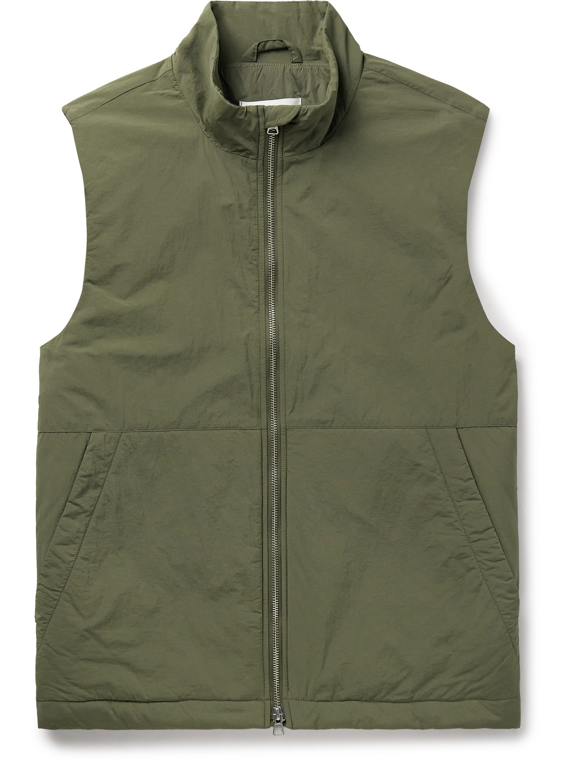 Nn07 Zack 8280 Padded Recycled-shell Gilet In Green