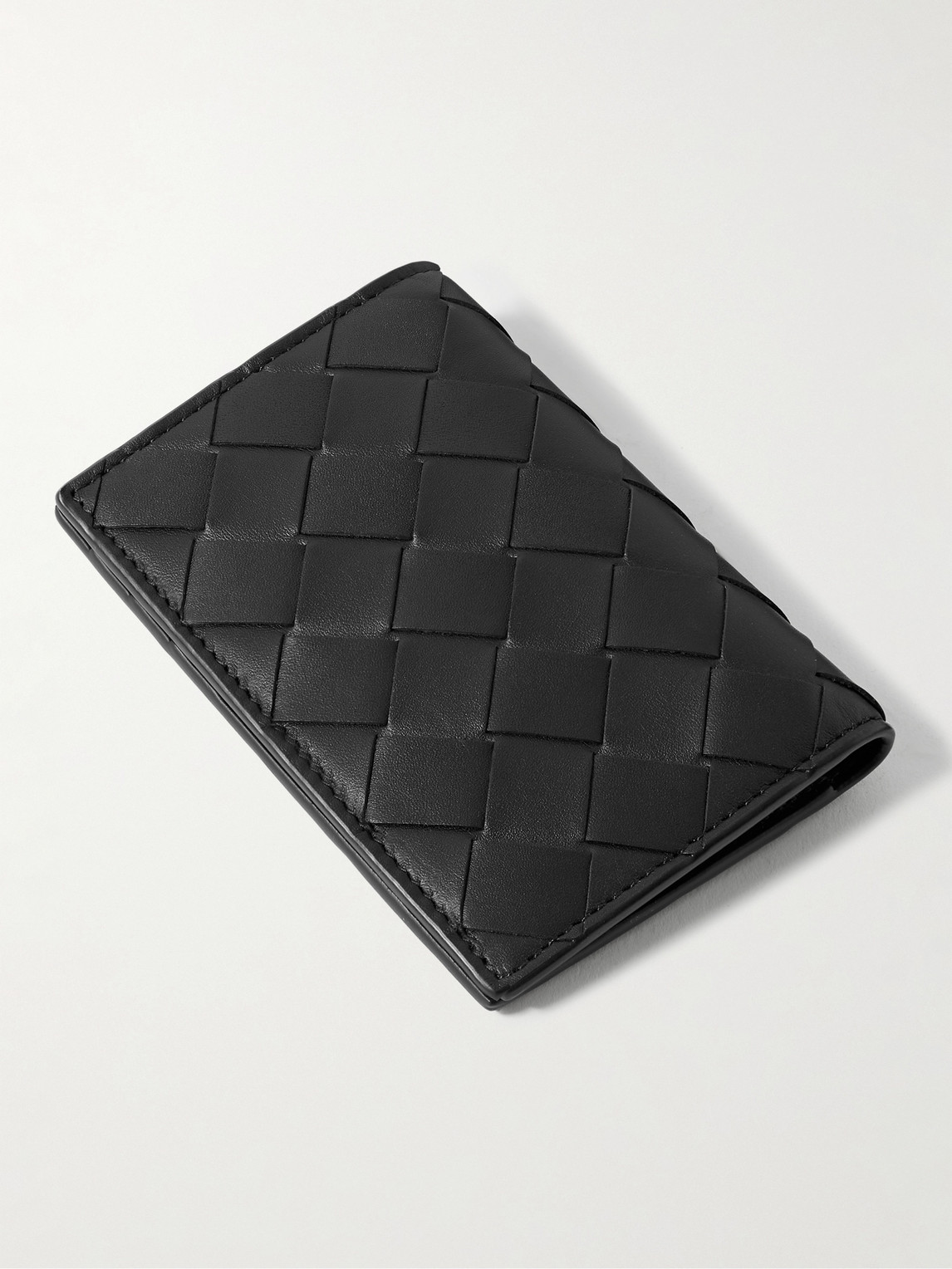 Intrecciato Leather Bifold Cardholder — 2