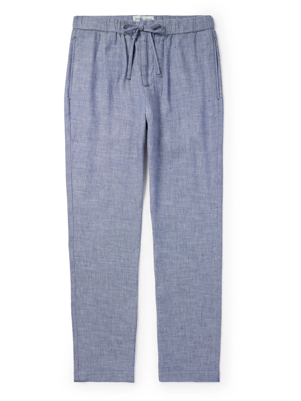 Oscar Straight-Leg Linen and Cotton-Blend Drawstring Trousers