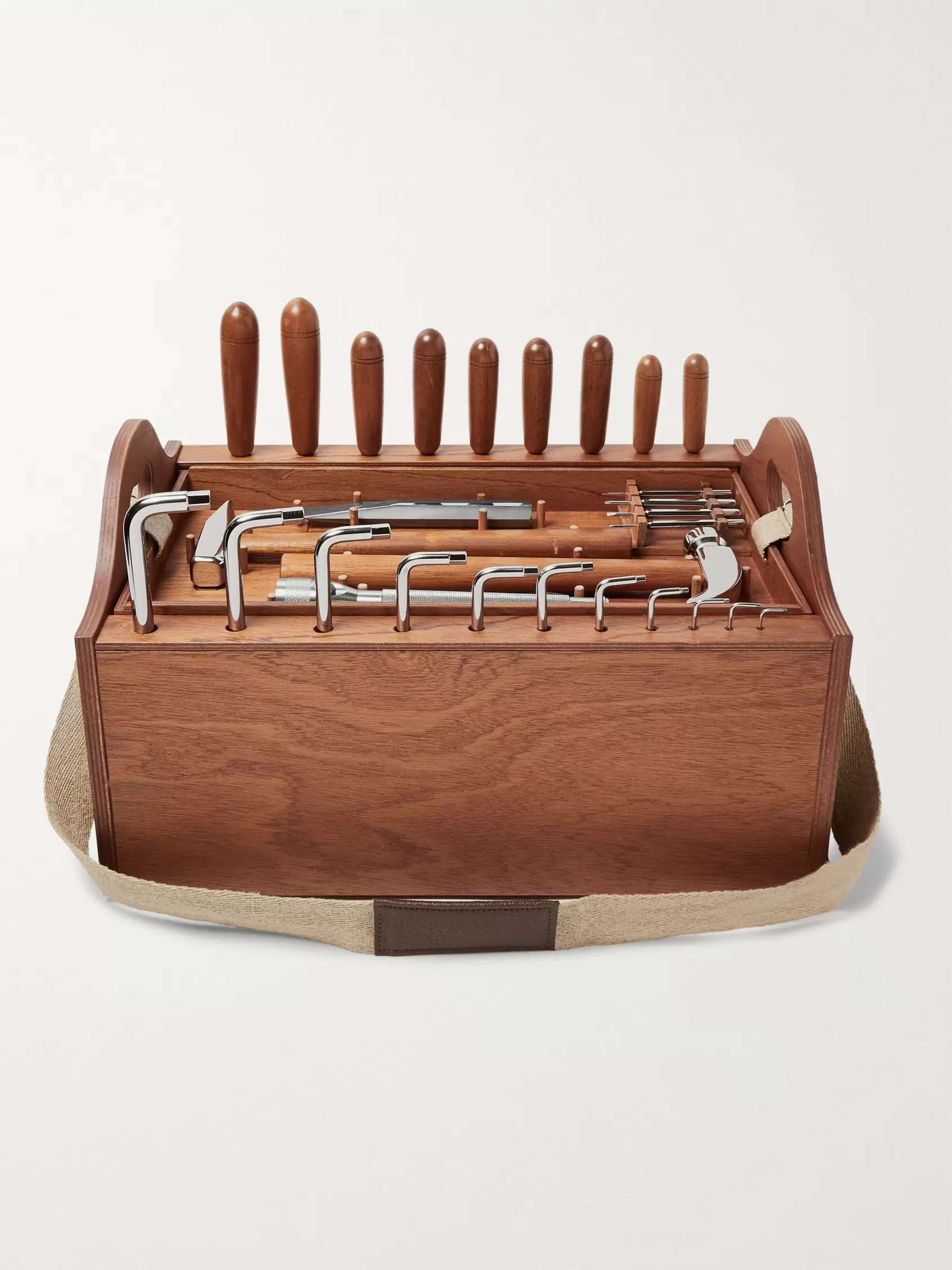 LORENZI MILANO Tool Kit with Mahogany Wood Box for Men | MR
