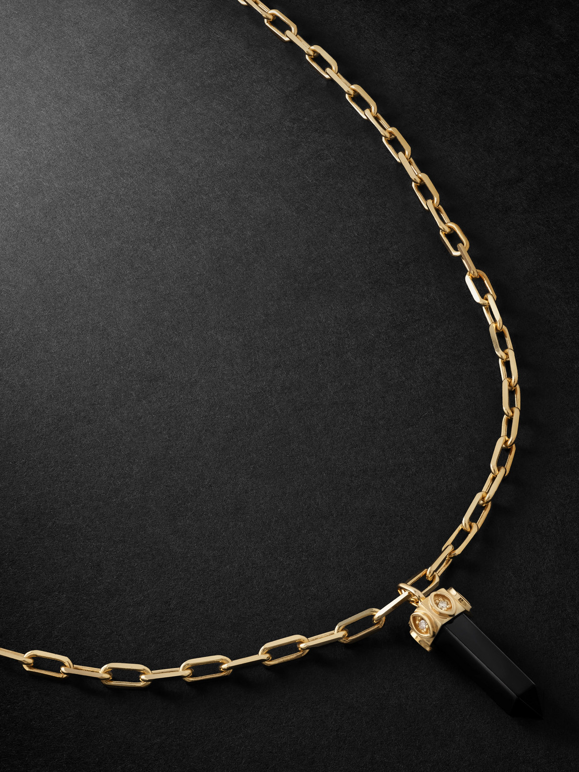 Sydney Evan Gold, Onyx and Diamond Chain Necklace - Men