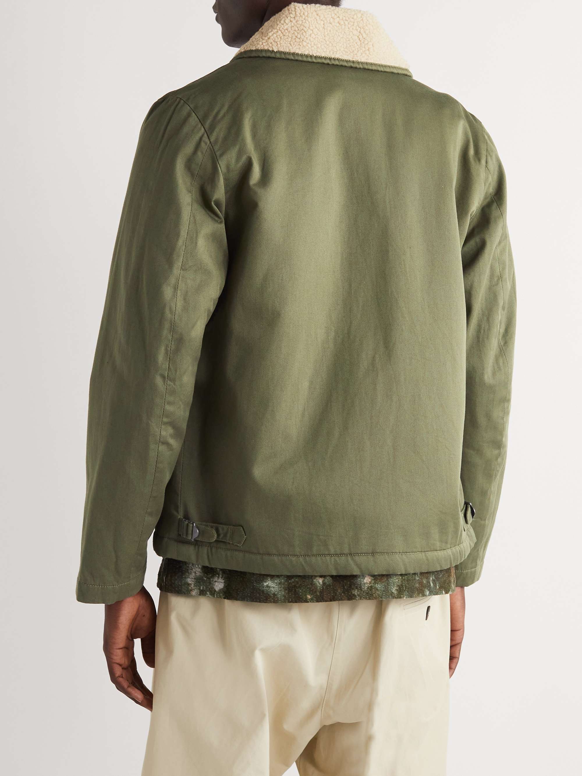 UNIVERSAL WORKS Recycled Fleece-Lined Cotton-Twill Jacket