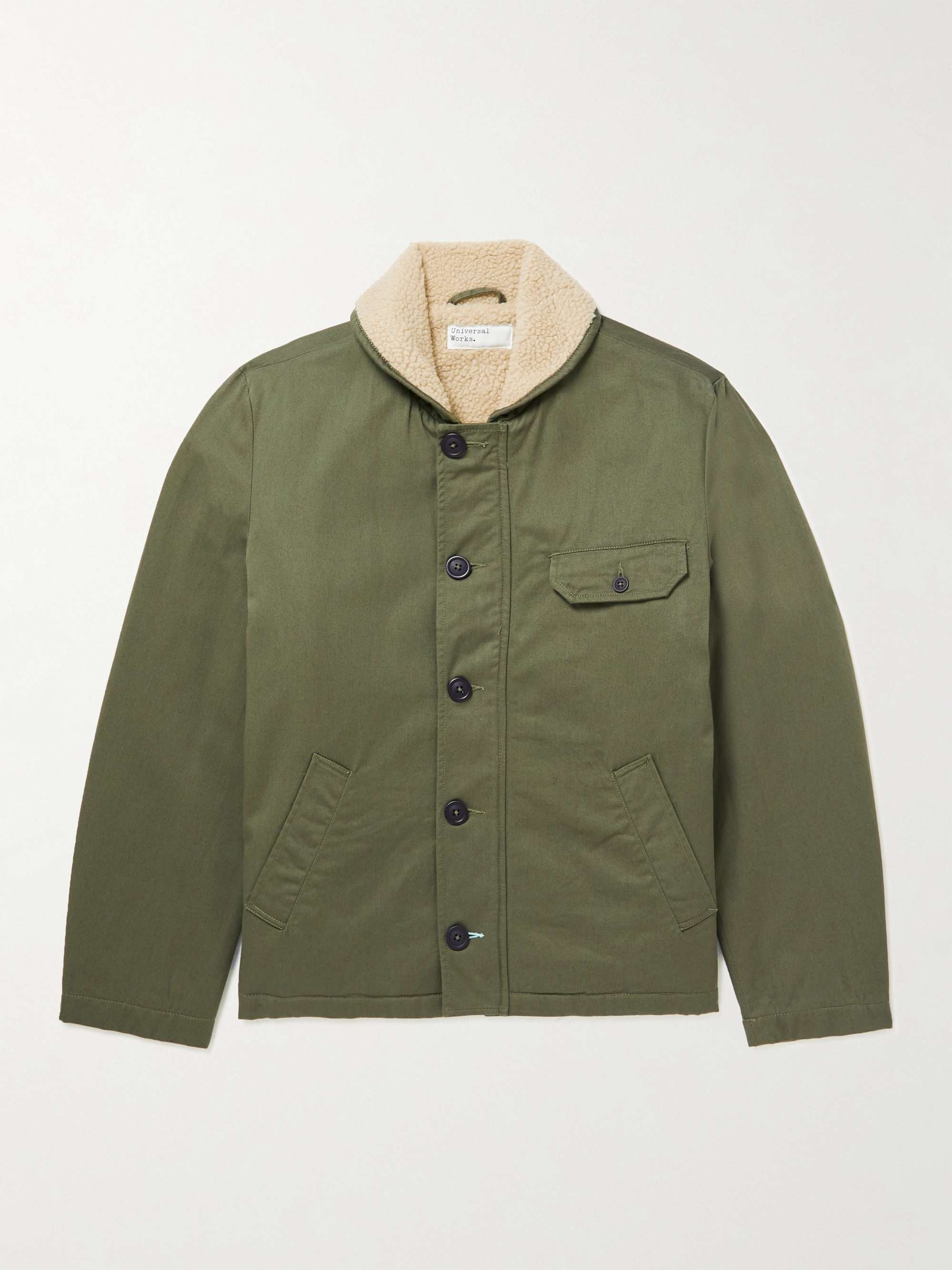 N1 Fleece-Lined Cotton-Twill Bomber Jacket