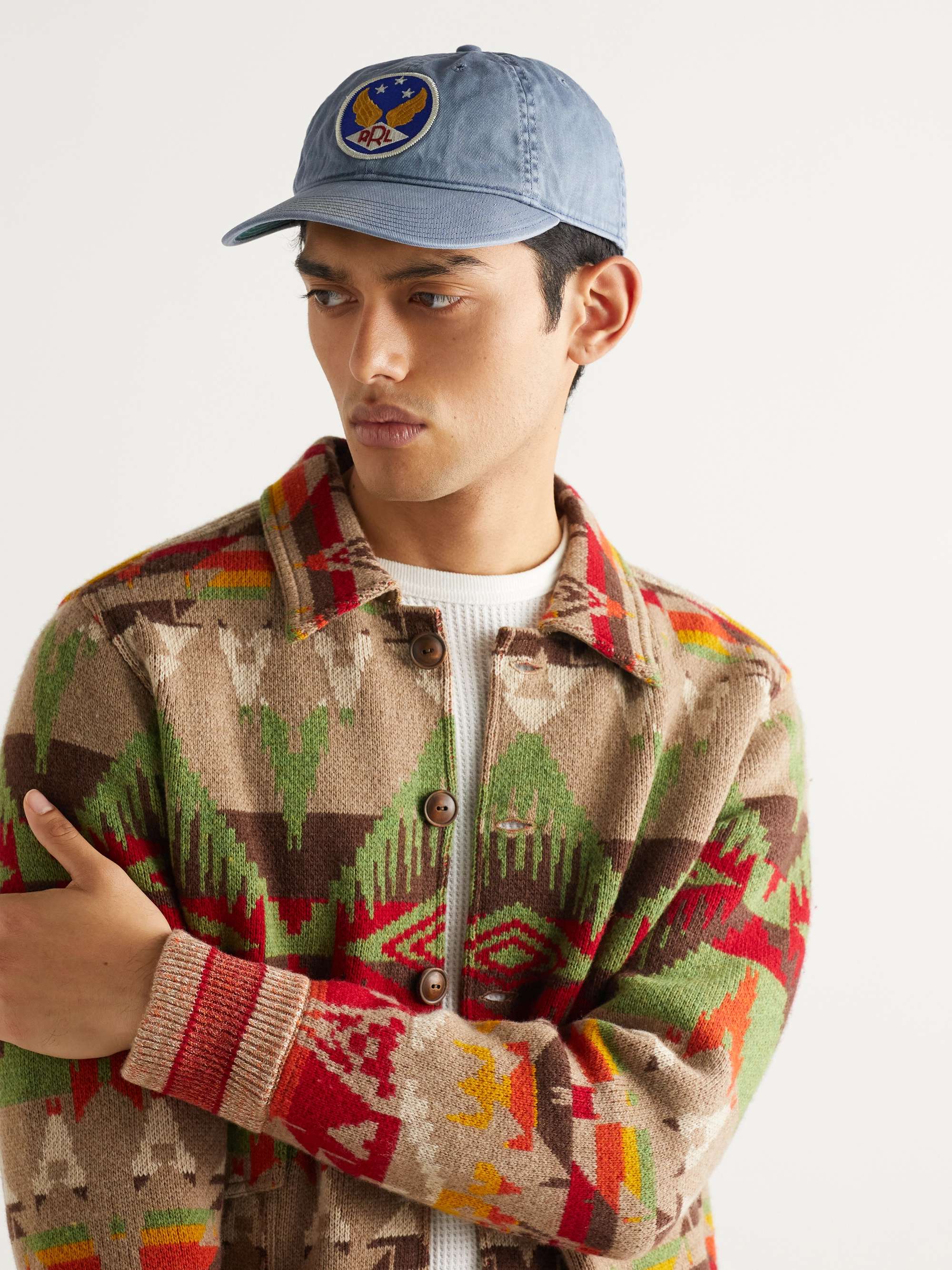 RRL Logo-Appliquéd Garment-Dyed Cotton-Twill Baseball Cap