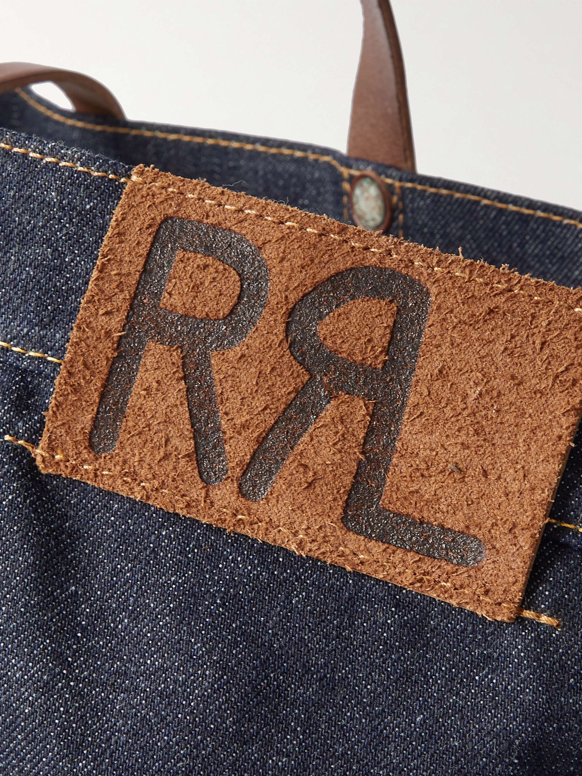 RRL Men's Leather-trimmed Logo-Print Tote Bag