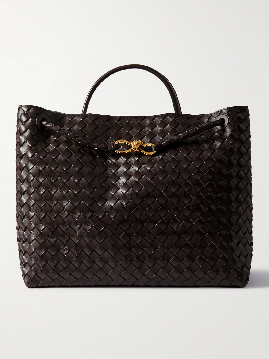 Andiamo Large Intrecciato Leather Tote Bag
