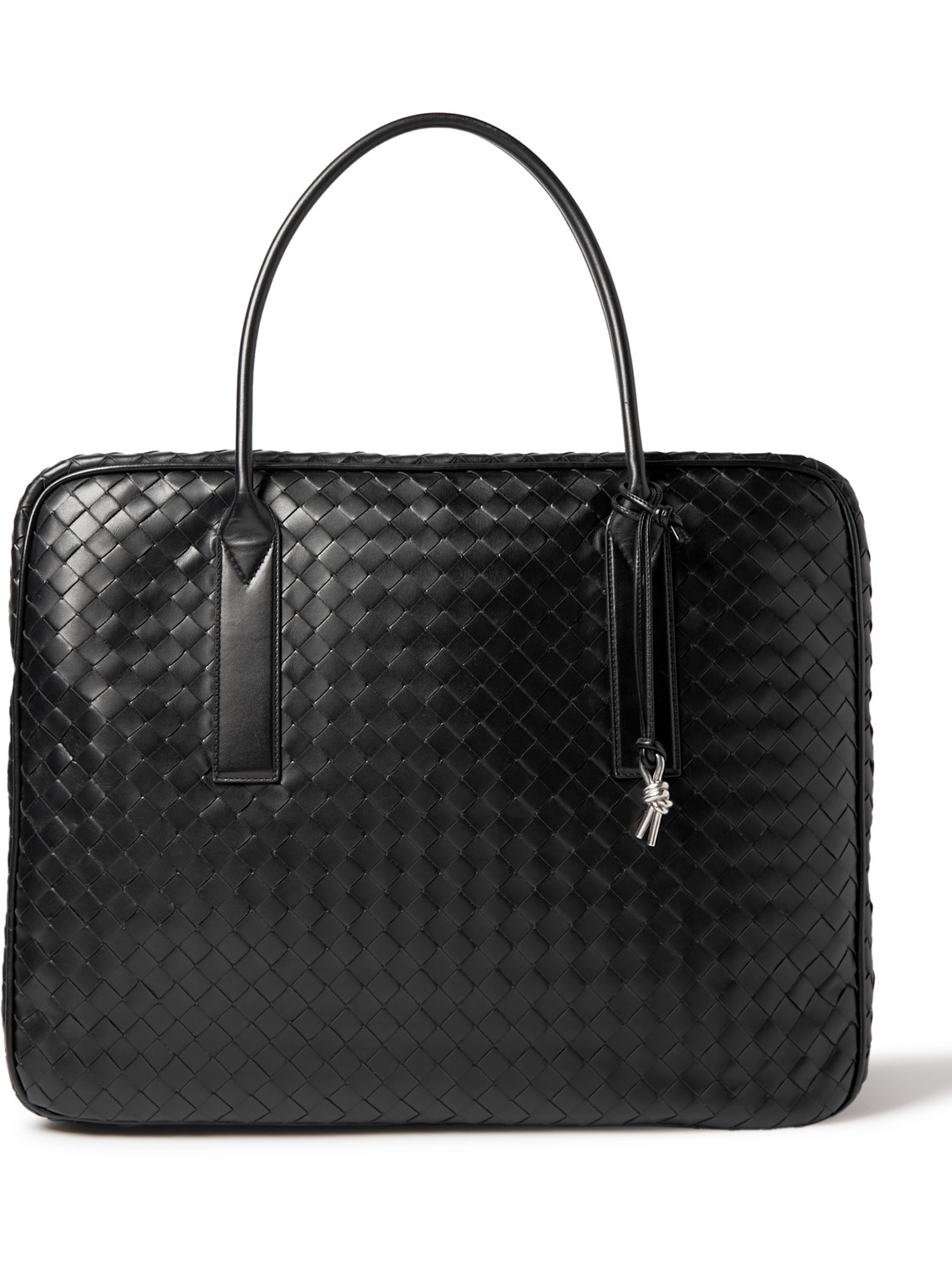 Intrecciato Large Embellished Leather Briefcase