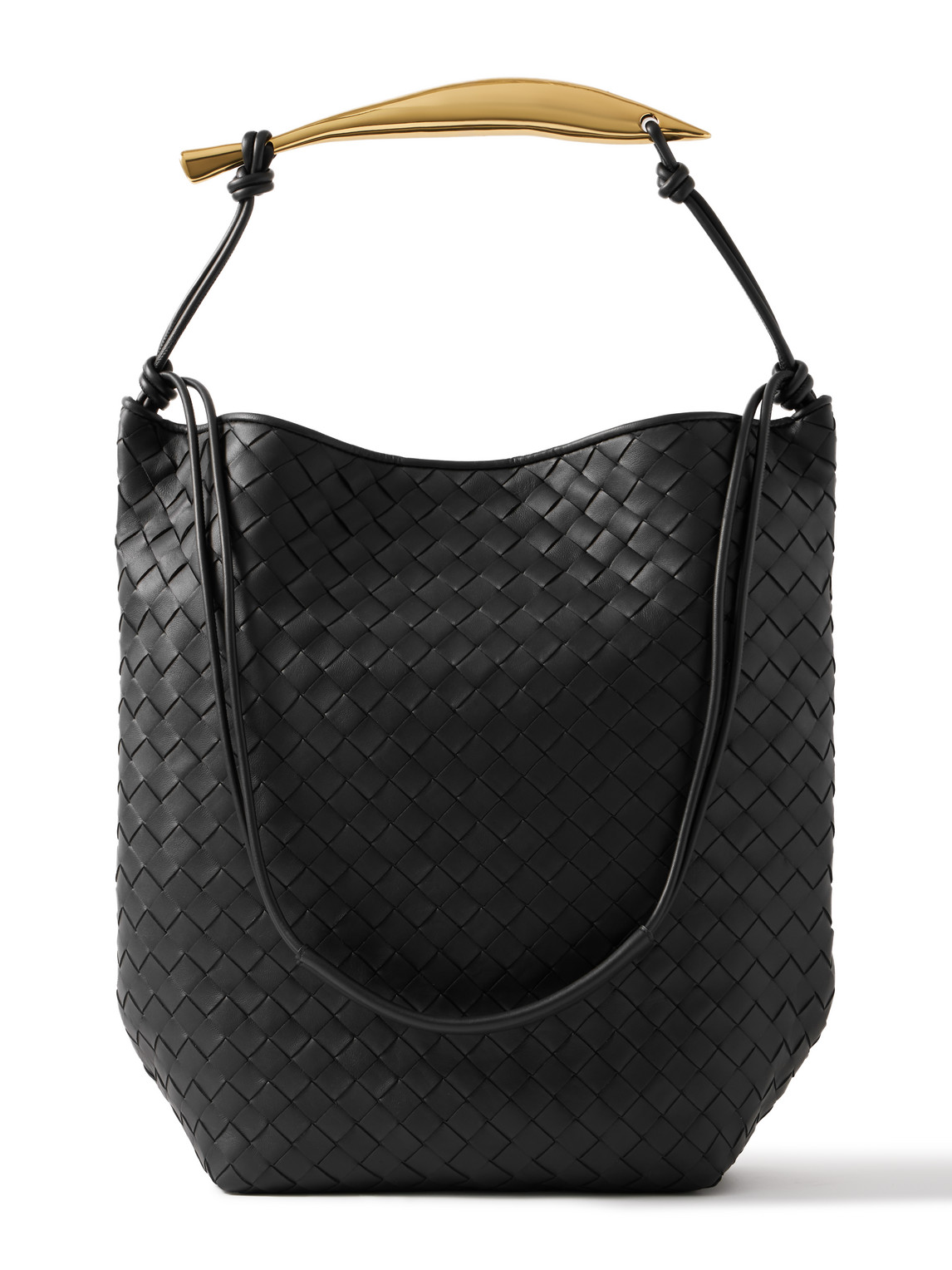 Bottega Veneta Embellished Intrecciato Leather Tote Bag In Black