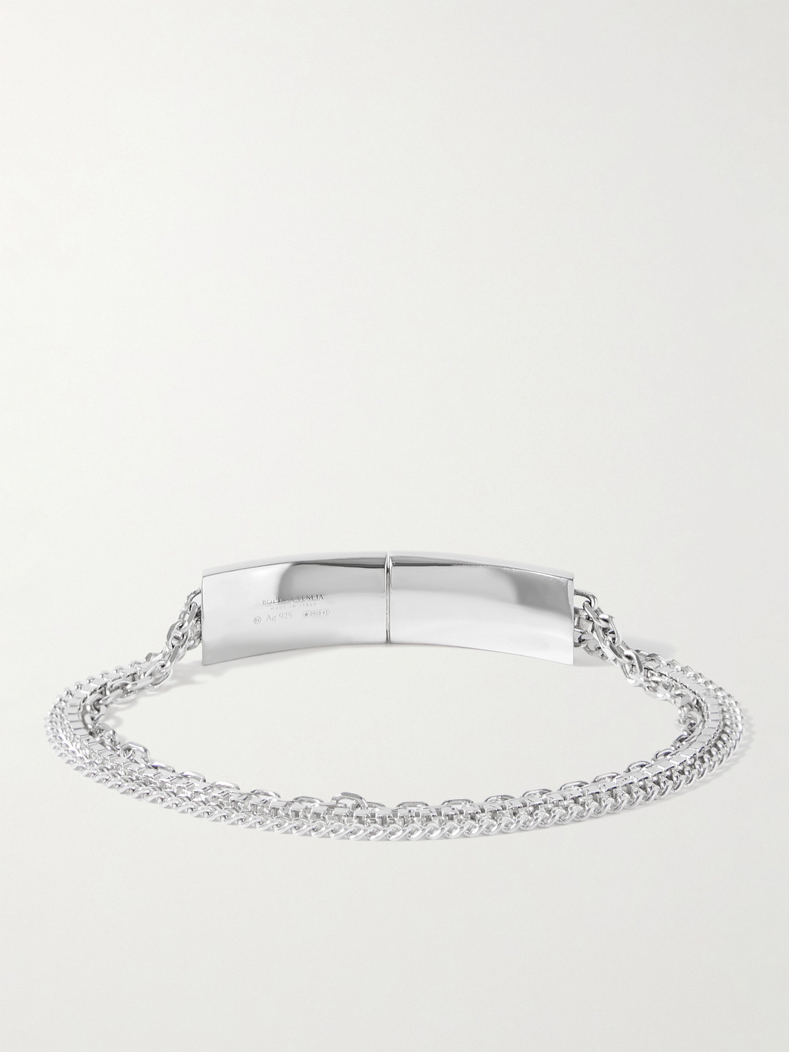 Shop Bottega Veneta Sterling Silver Chain Bracelet