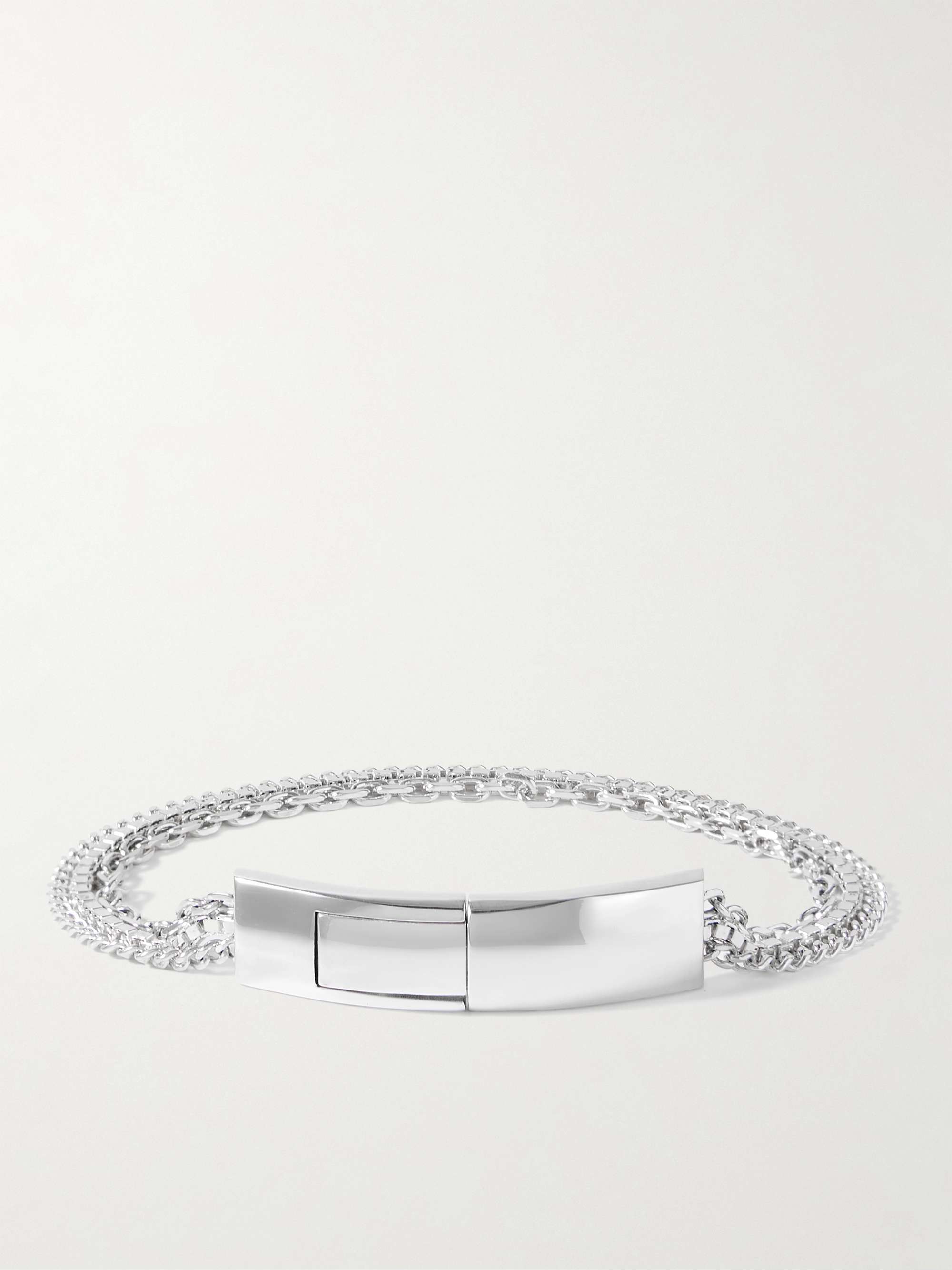 Bottega Veneta Sterling Silver Chain Bracelet - Men - Silver Jewelry