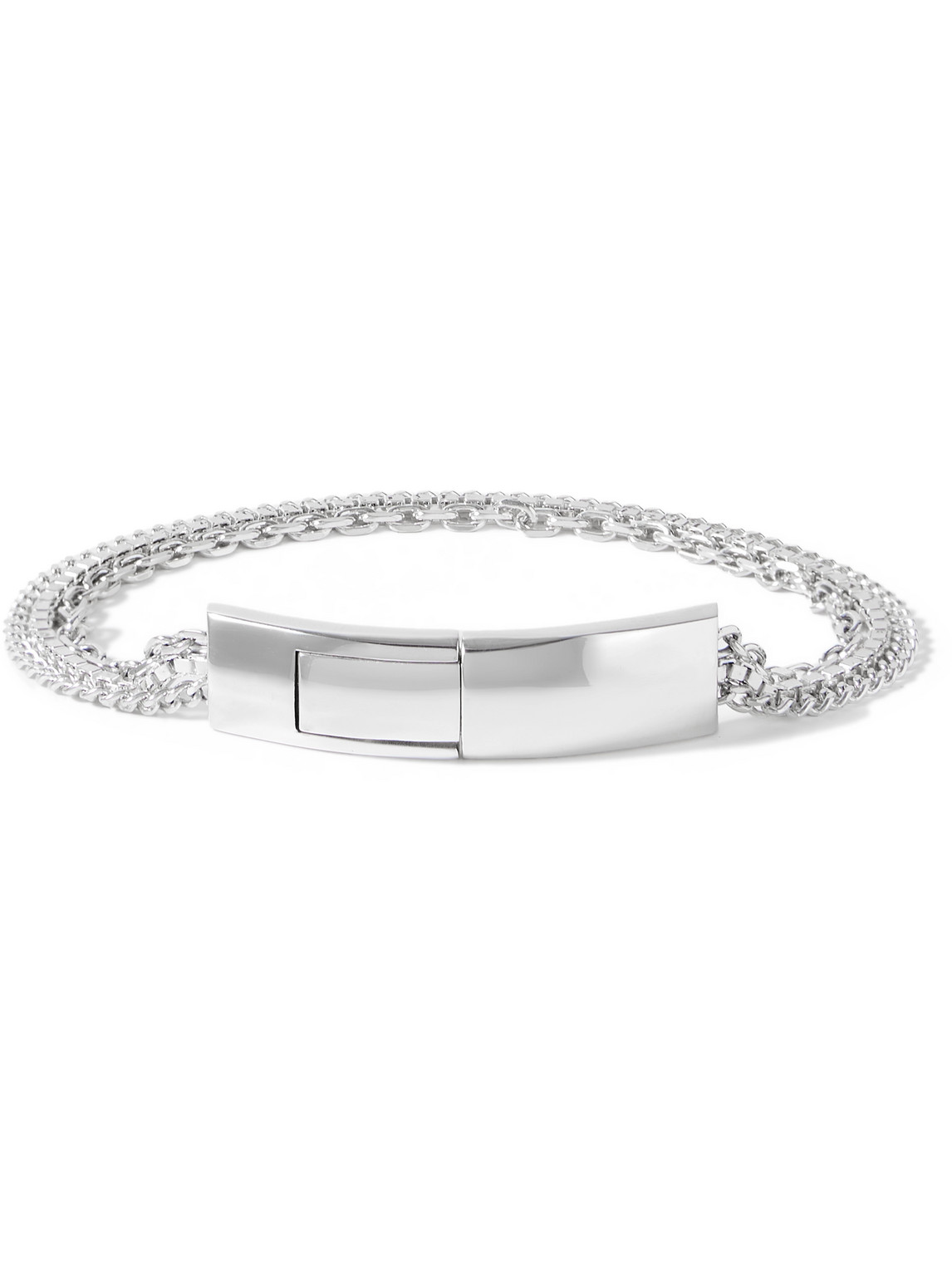 Bottega Veneta Sterling Silver Chain Bracelet