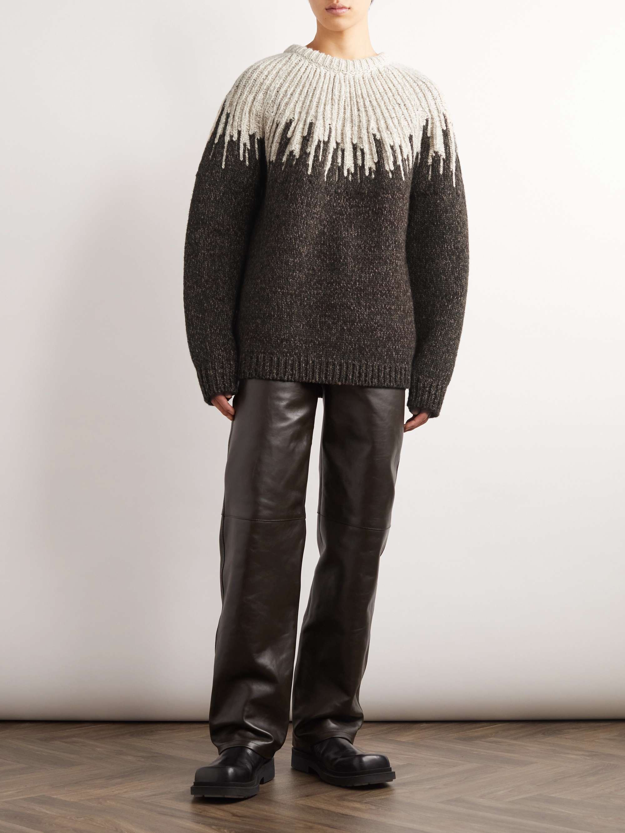 BOTTEGA VENETA Jacquard-Knit Wool Sweater for Men | MR PORTER