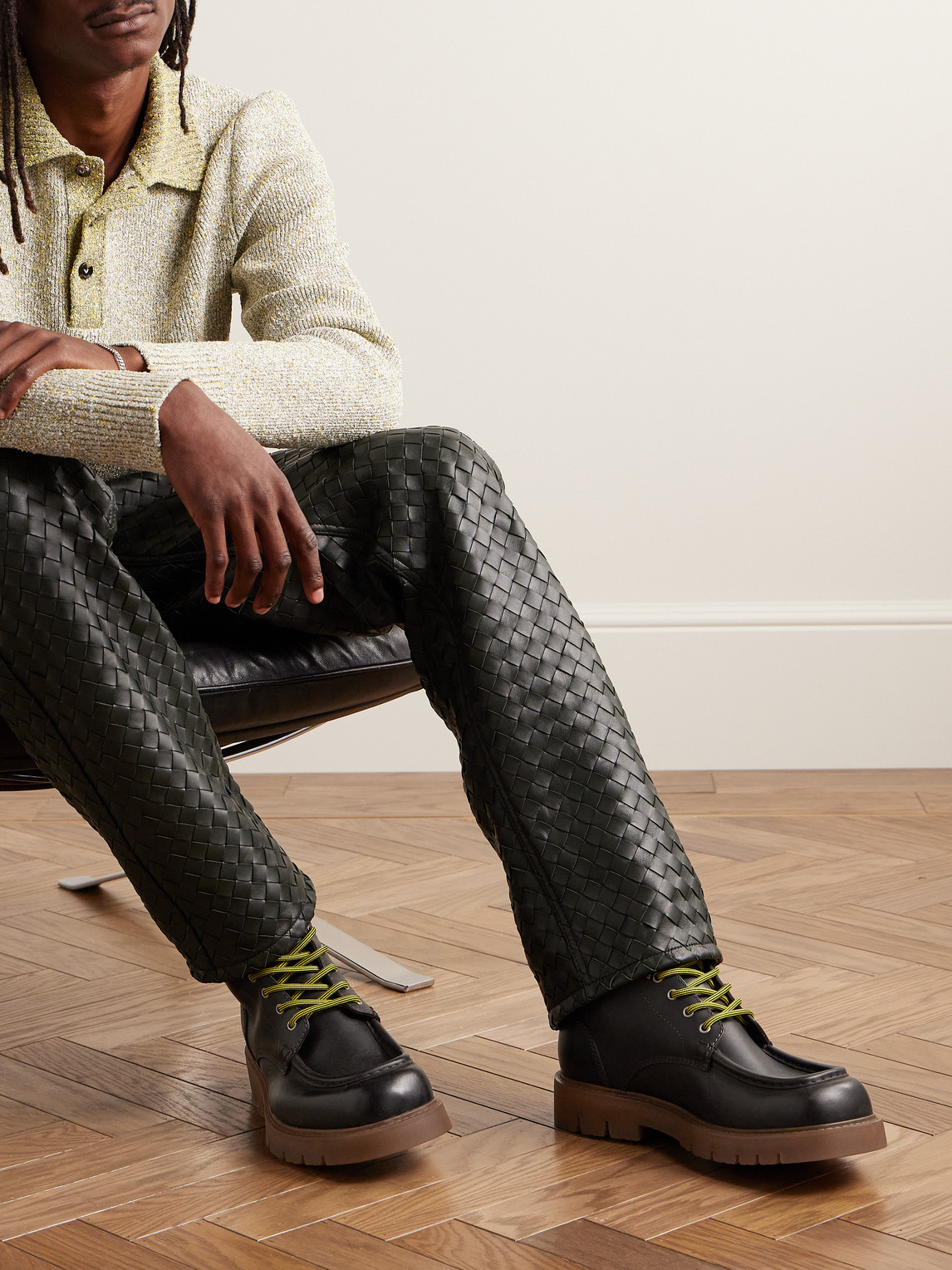 Men's Haddock Leather Lace-up Boots In Brown