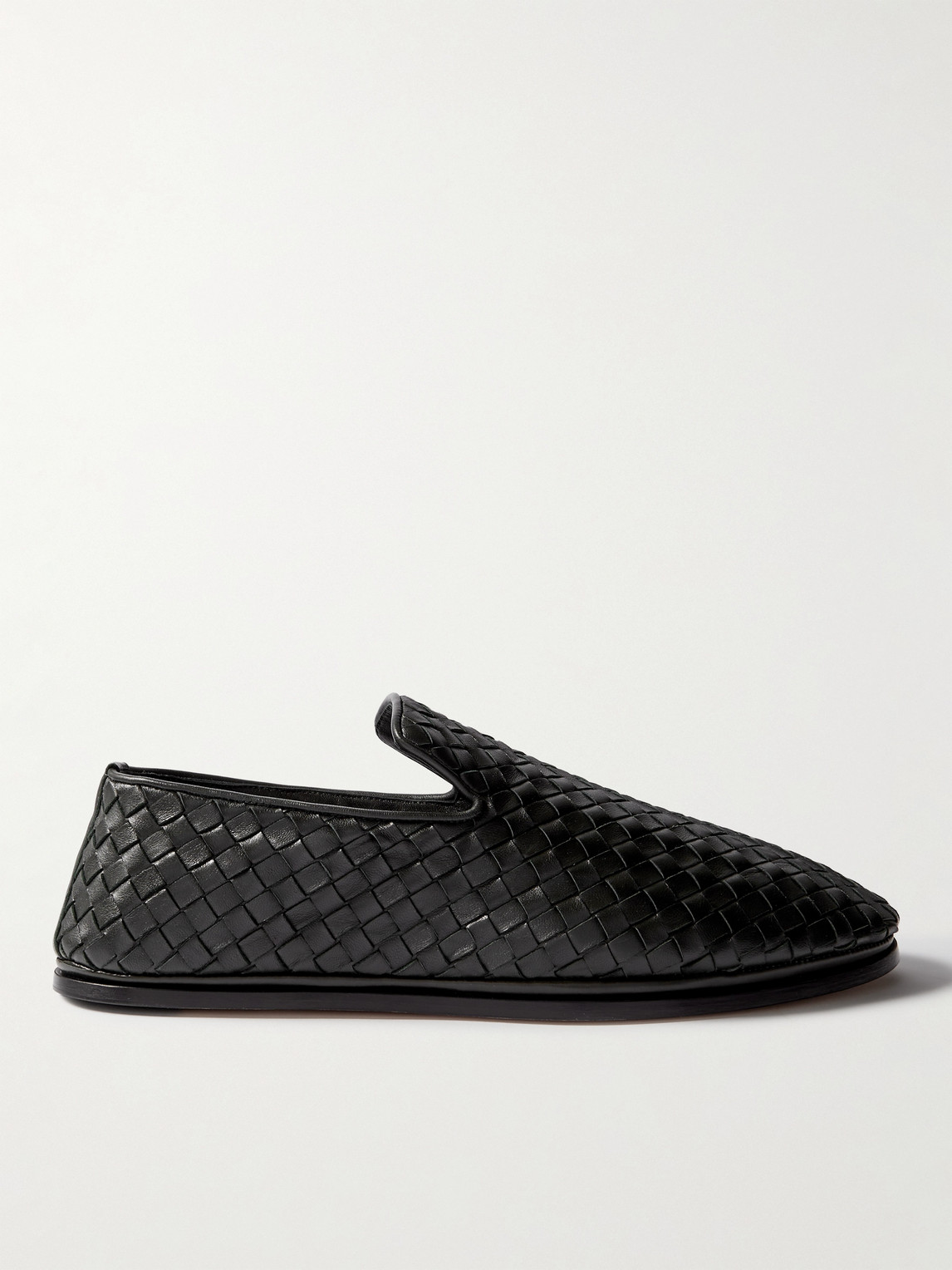 Bottega Veneta Intrecciato Full-Grain Leather Slippers - Men