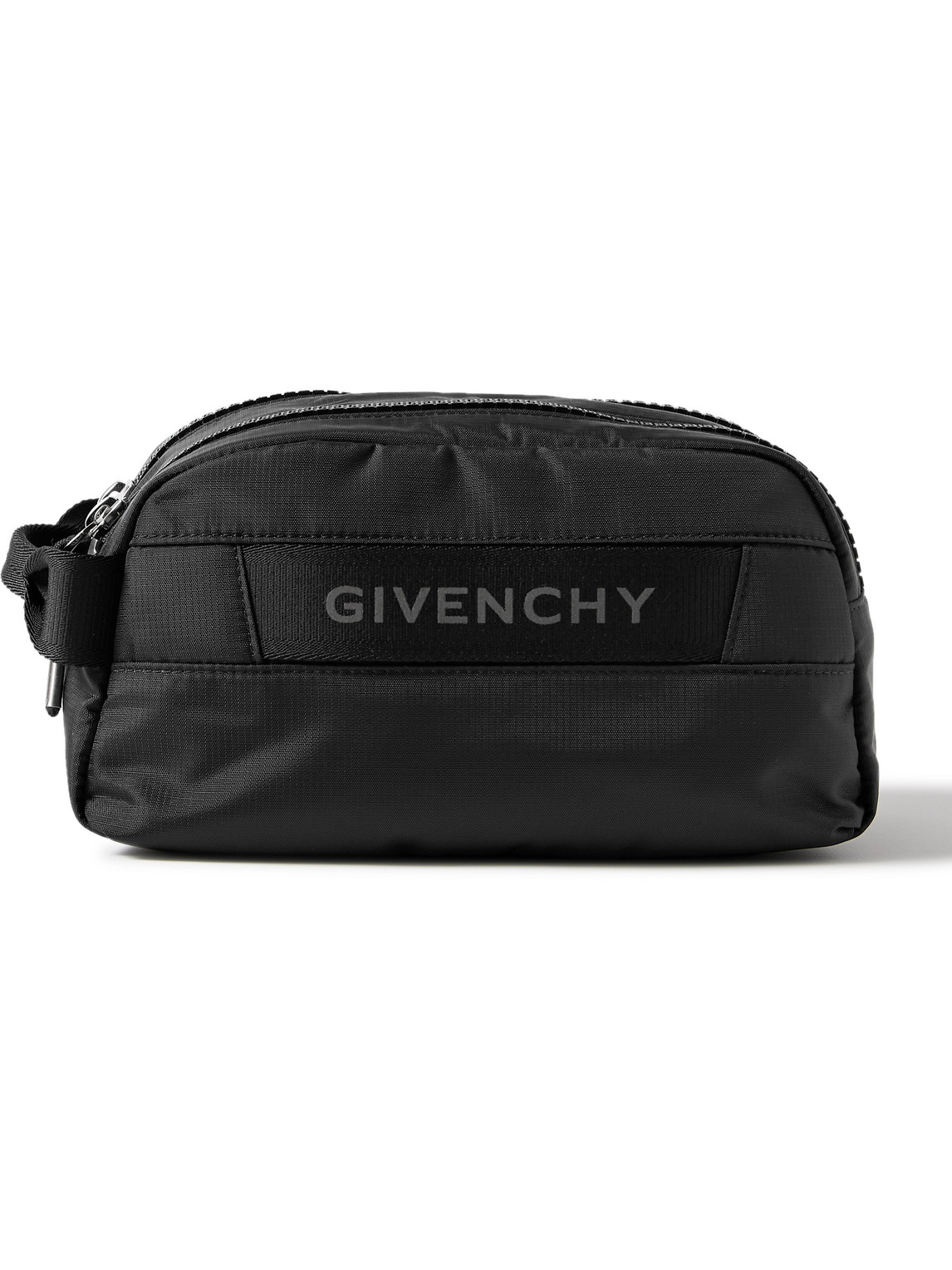 G-Trek Logo-Print Webbing-Trimmed Ripstop Wash Bag