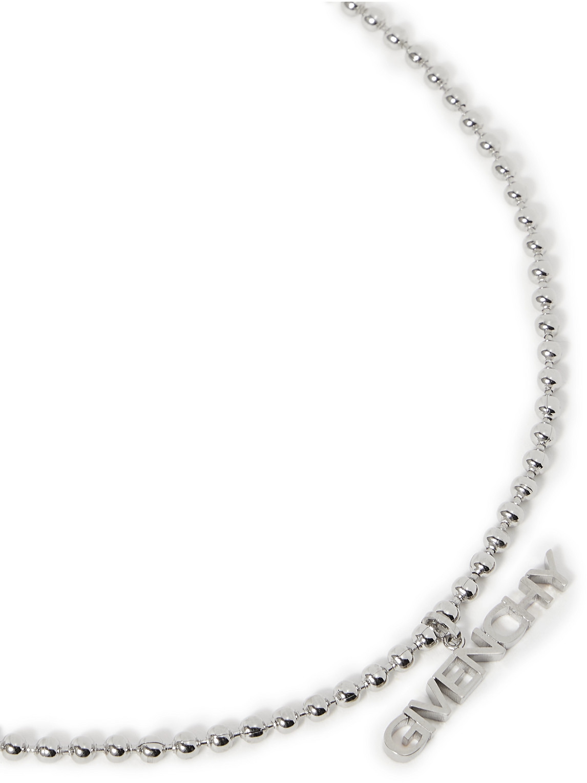 Silver-Tone Logo Pendant Necklace