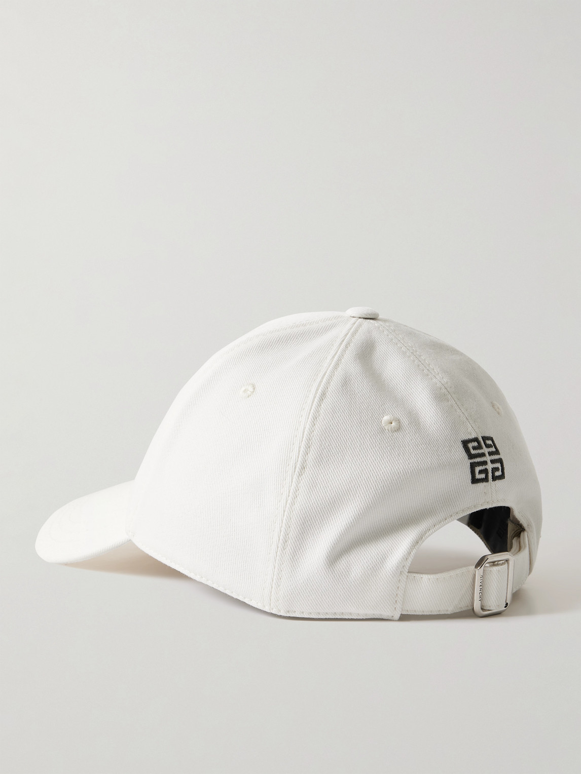 Shop Givenchy Logo-embroidered Cotton-blend Twill Baseball Cap In White