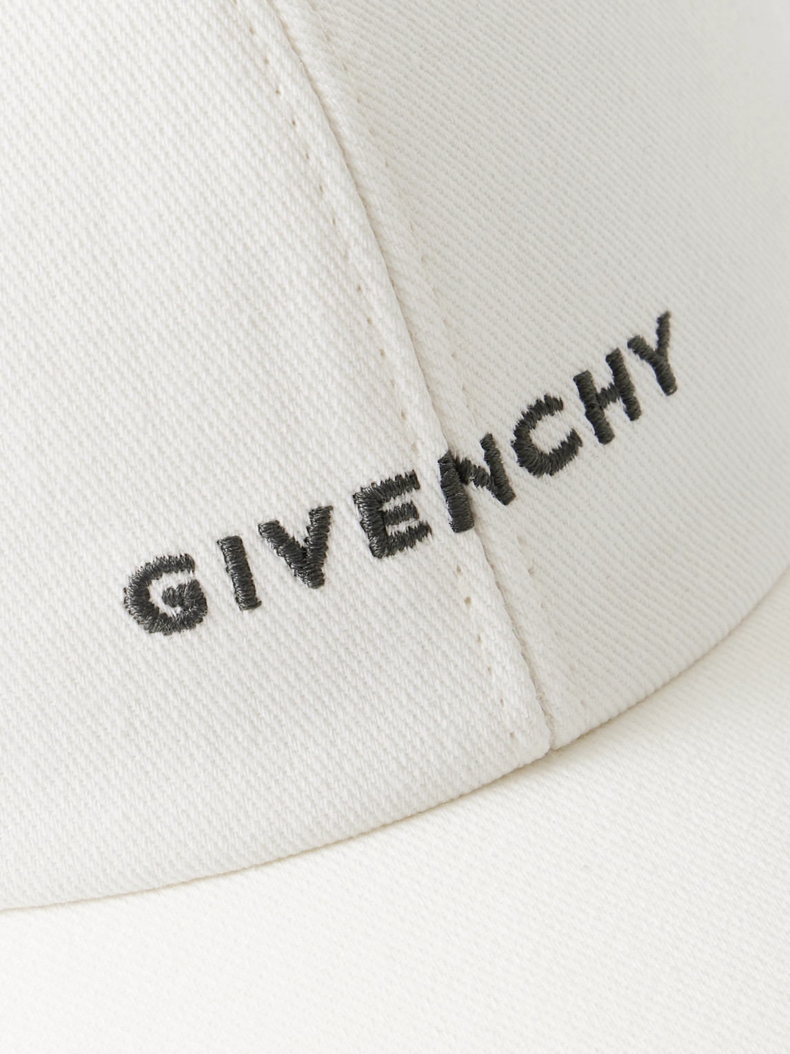 Shop Givenchy Logo-embroidered Cotton-blend Twill Baseball Cap In White