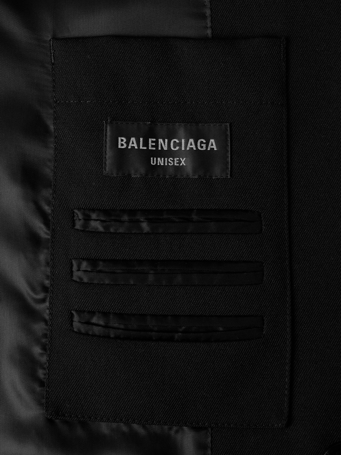 Shop Balenciaga Oversized Double-breasted Wool-twill Blazer In Black