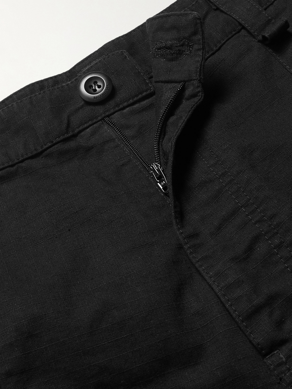 Shop Balenciaga Convertible Flared Cotton-ripstop Cargo Trousers In Black
