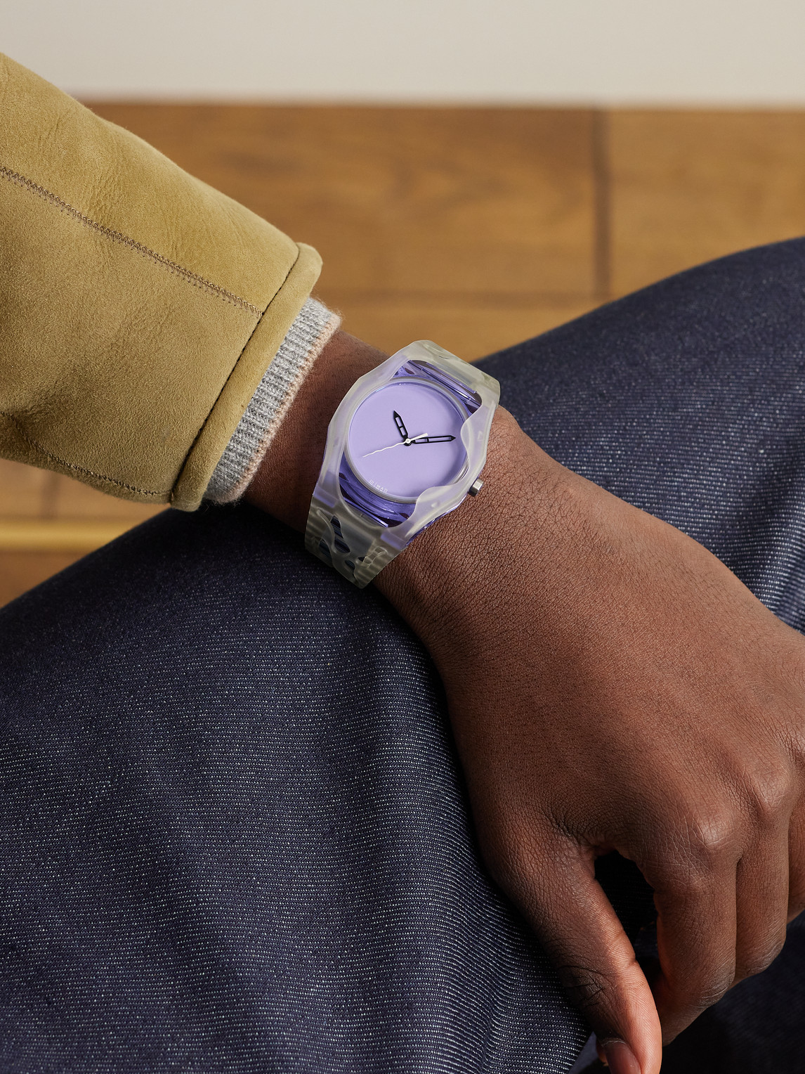 Shop Mad Paris D1 Milano Freezer Limited Edition 40mm Tpu And Nylon Watch, Ref. No. Mdrj03 In Purple