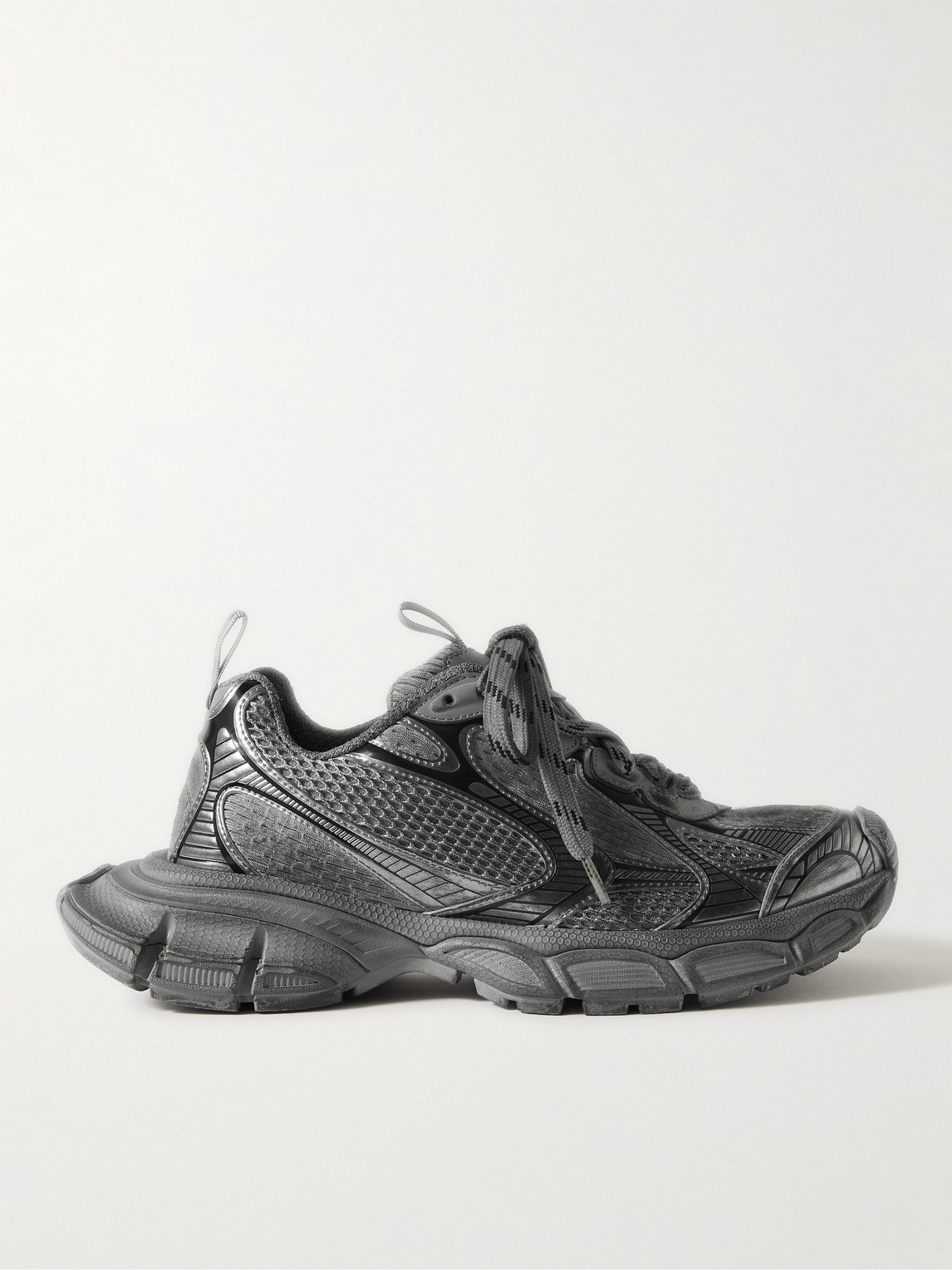 Balenciaga 3XL Distressed Mesh and Rubber Sneakers - Men