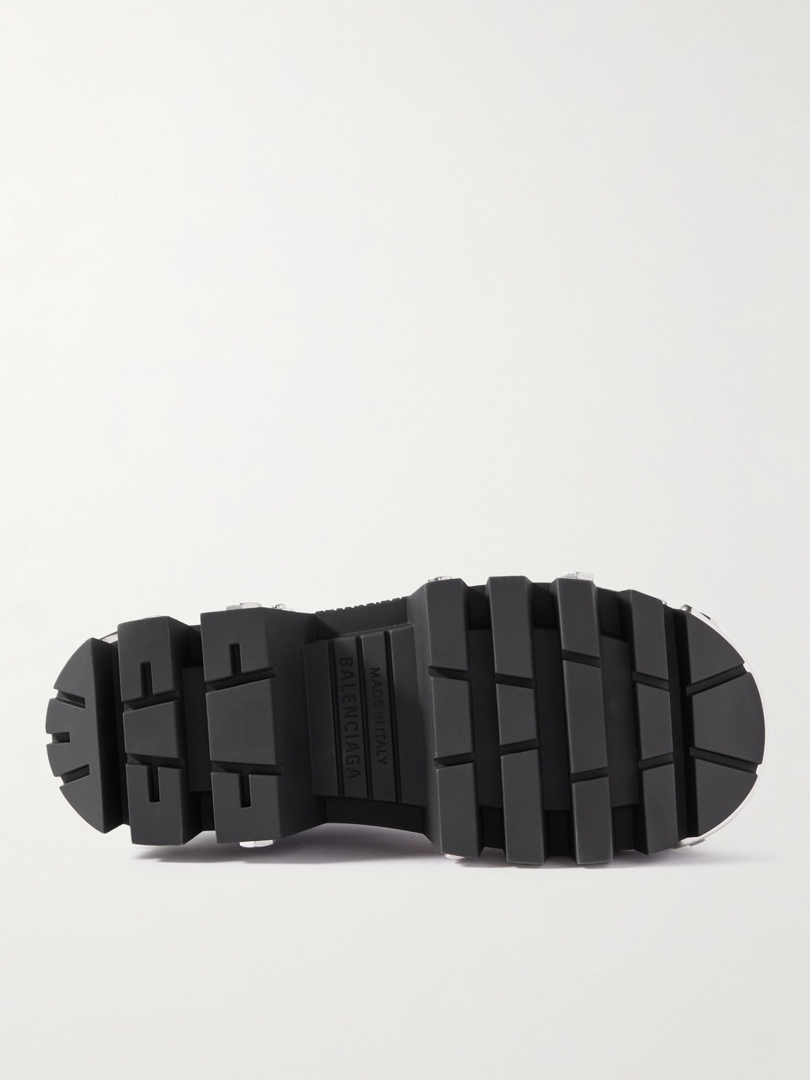 Balenciaga Bulldozer Platform Leather Boots In Black