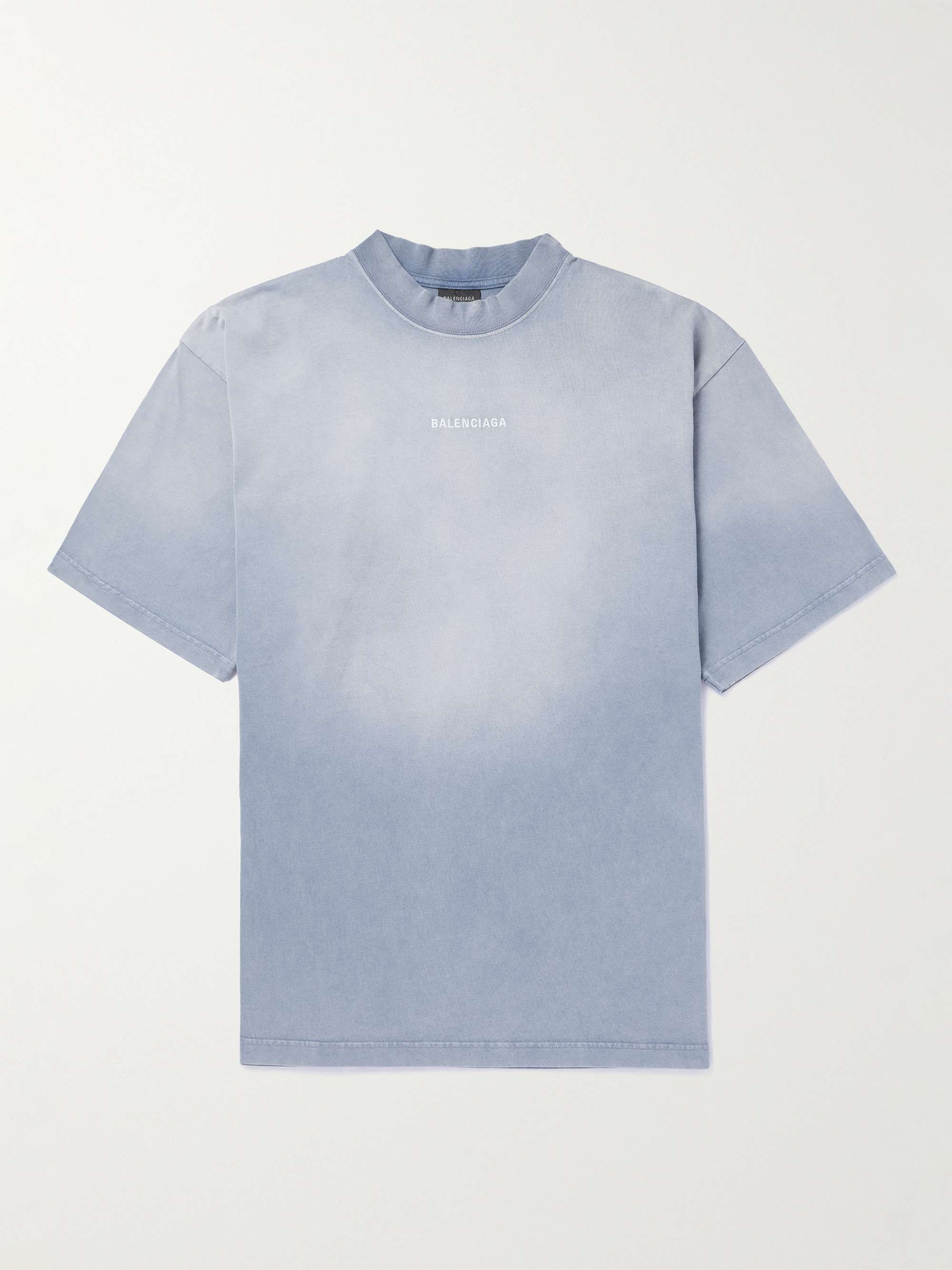 BALENCIAGA Logo-Embroidered Cotton-Jersey T-Shirt for Men | MR PORTER