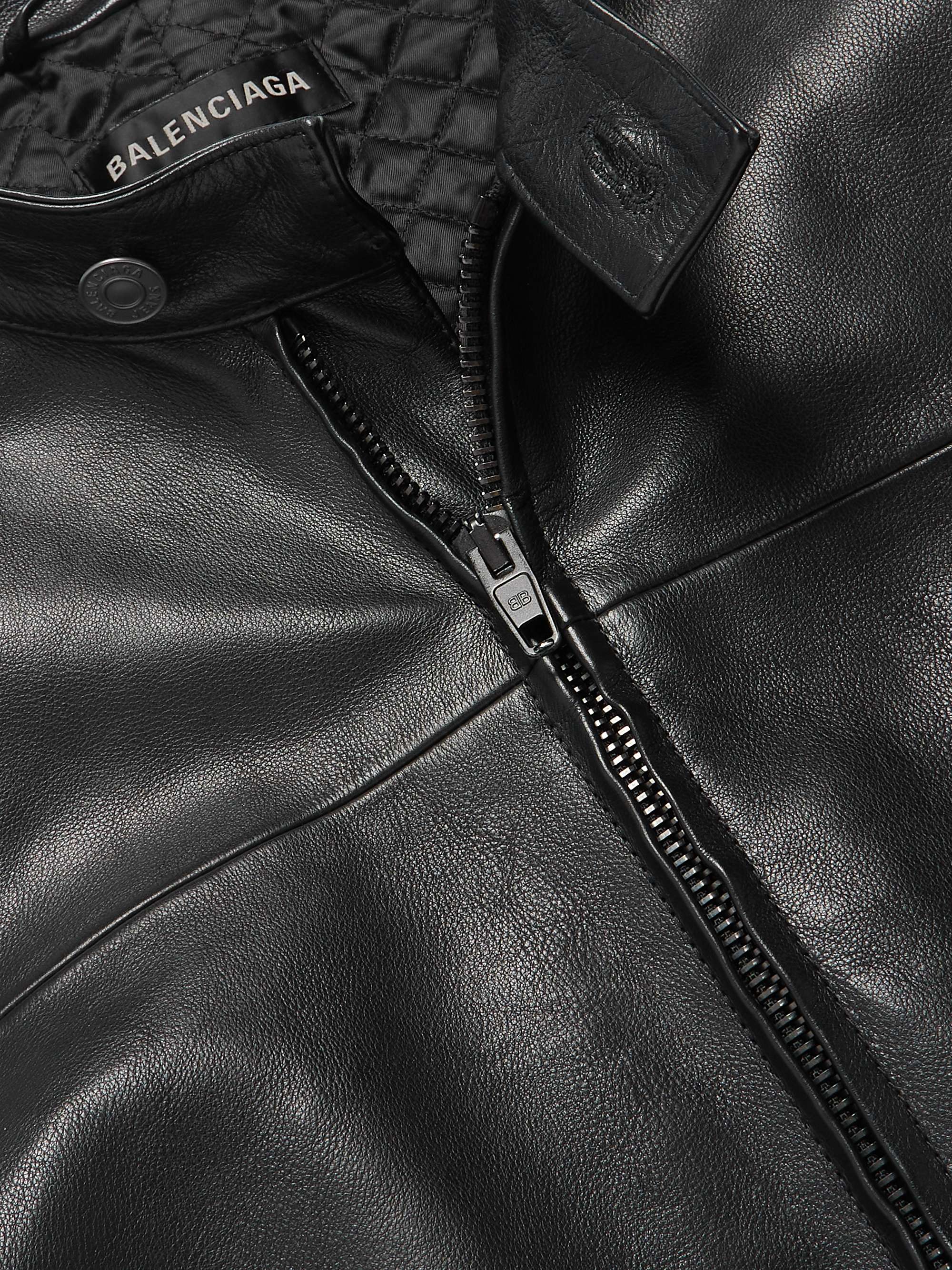 Black Leather Jacket | BALENCIAGA | MR PORTER Black Leather Jacket | BALENCIAGA | MR PORTER
