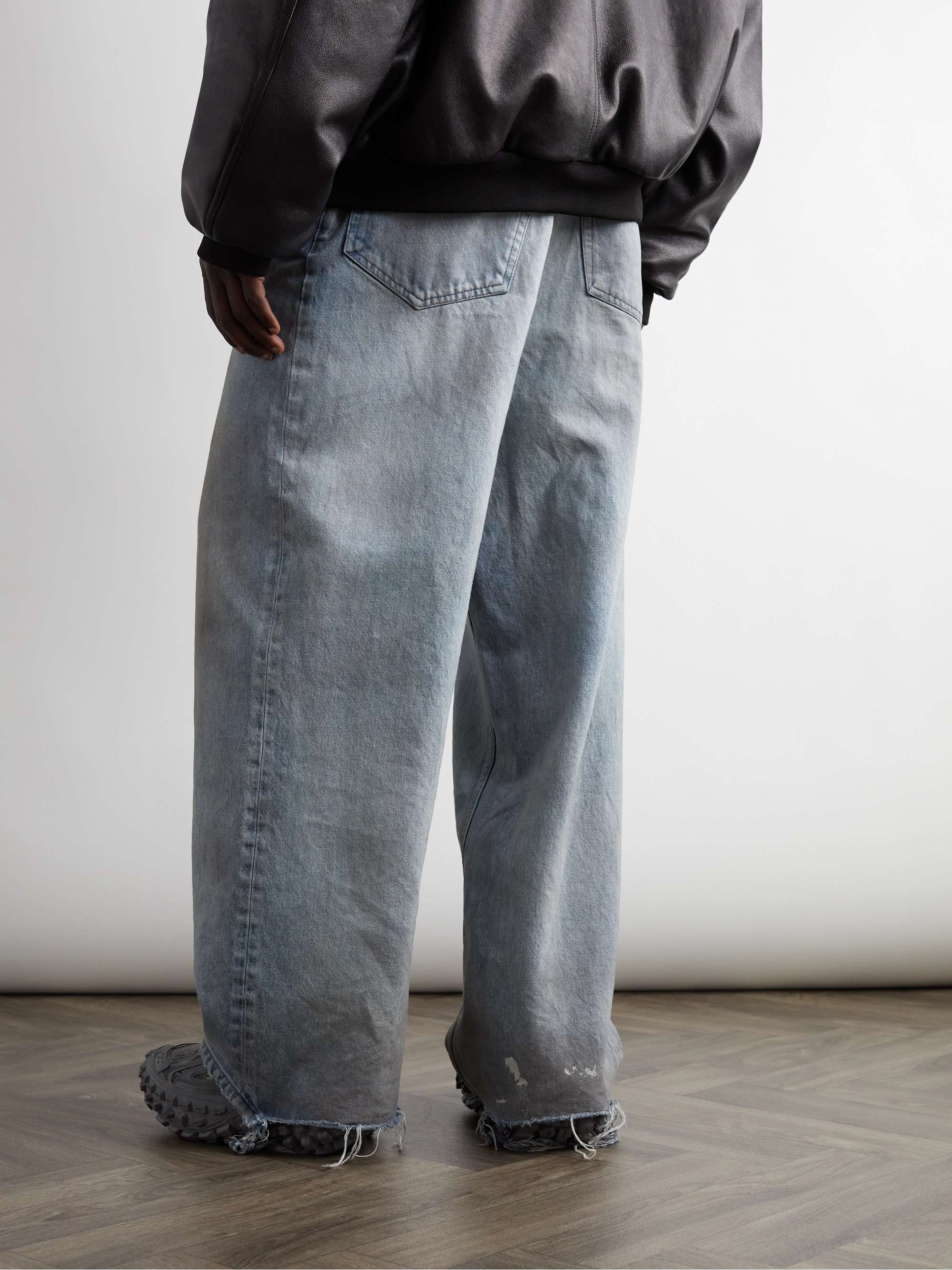 BALENCIAGA Distressed Straight-Leg Jeans for Men | MR PORTER