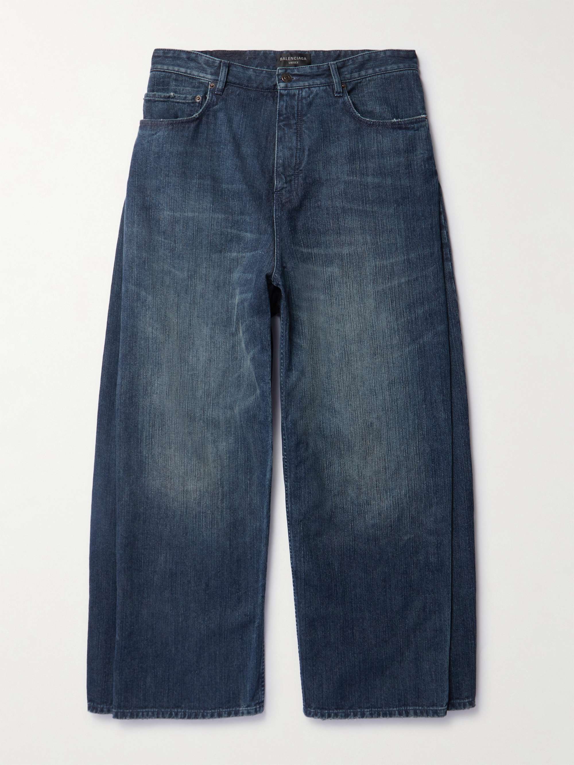 BALENCIAGA Layered Wide-Leg Jeans for Men | MR PORTER