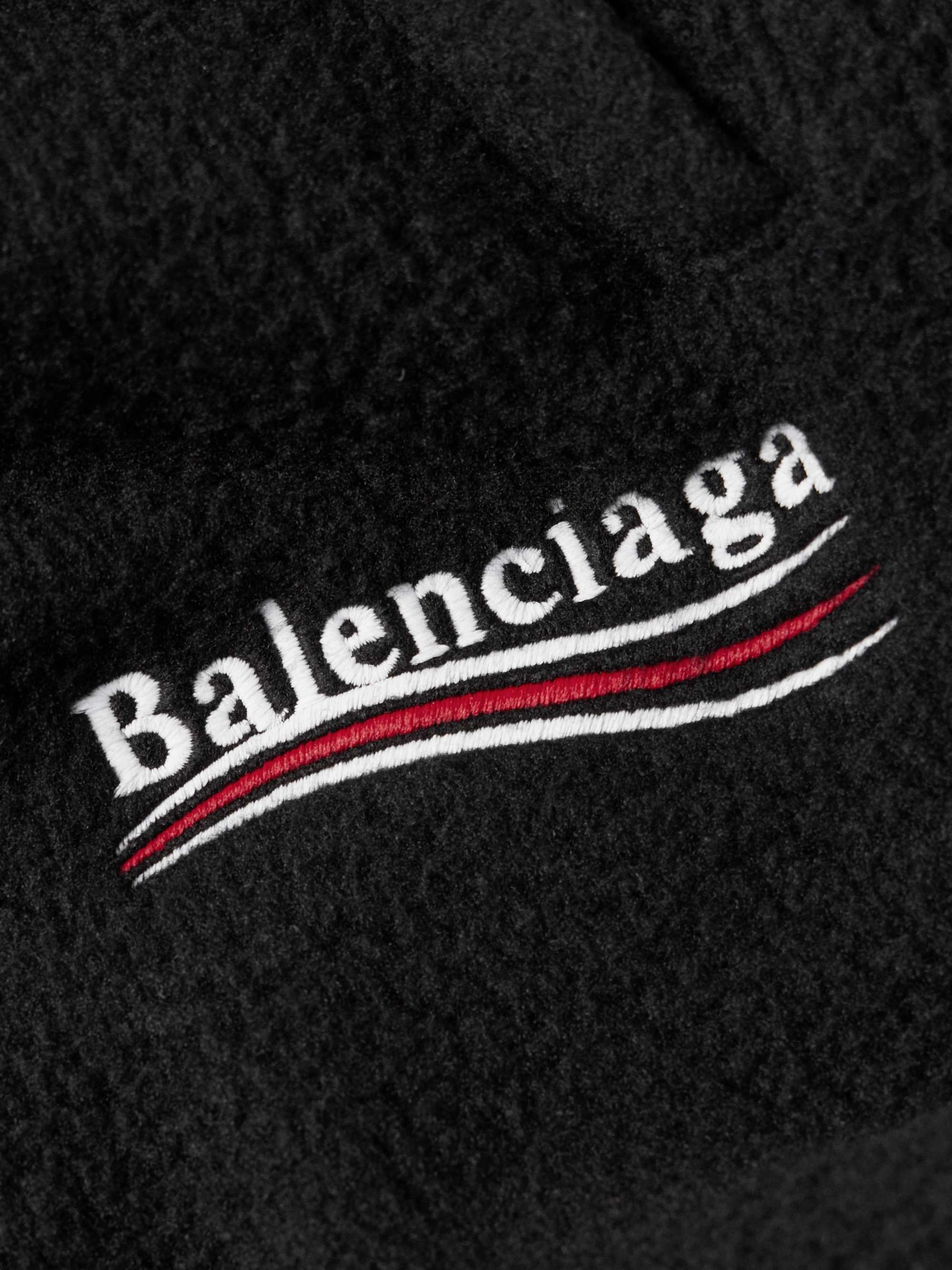 BALENCIAGA Straight-Leg Logo-Embroidered Cotton-Jersey Sweatpants for ...