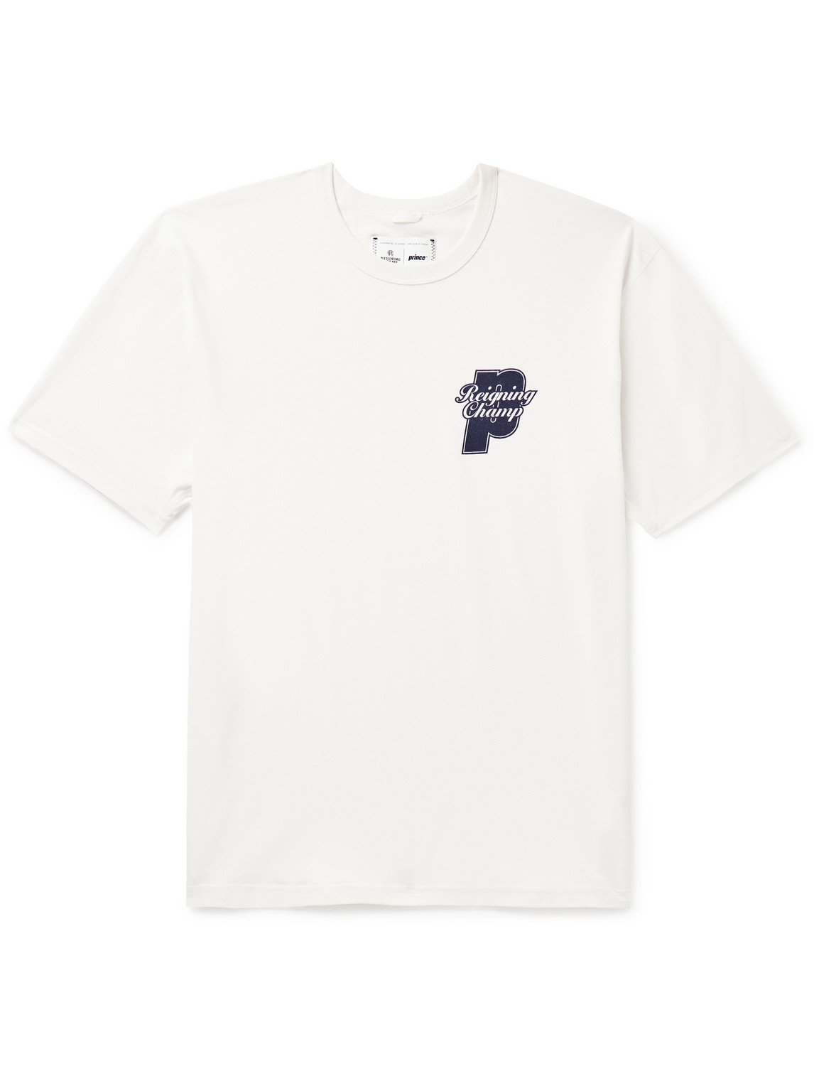 Reigning Champ Prince Logo-print Cotton-blend Jersey T-shirt In White