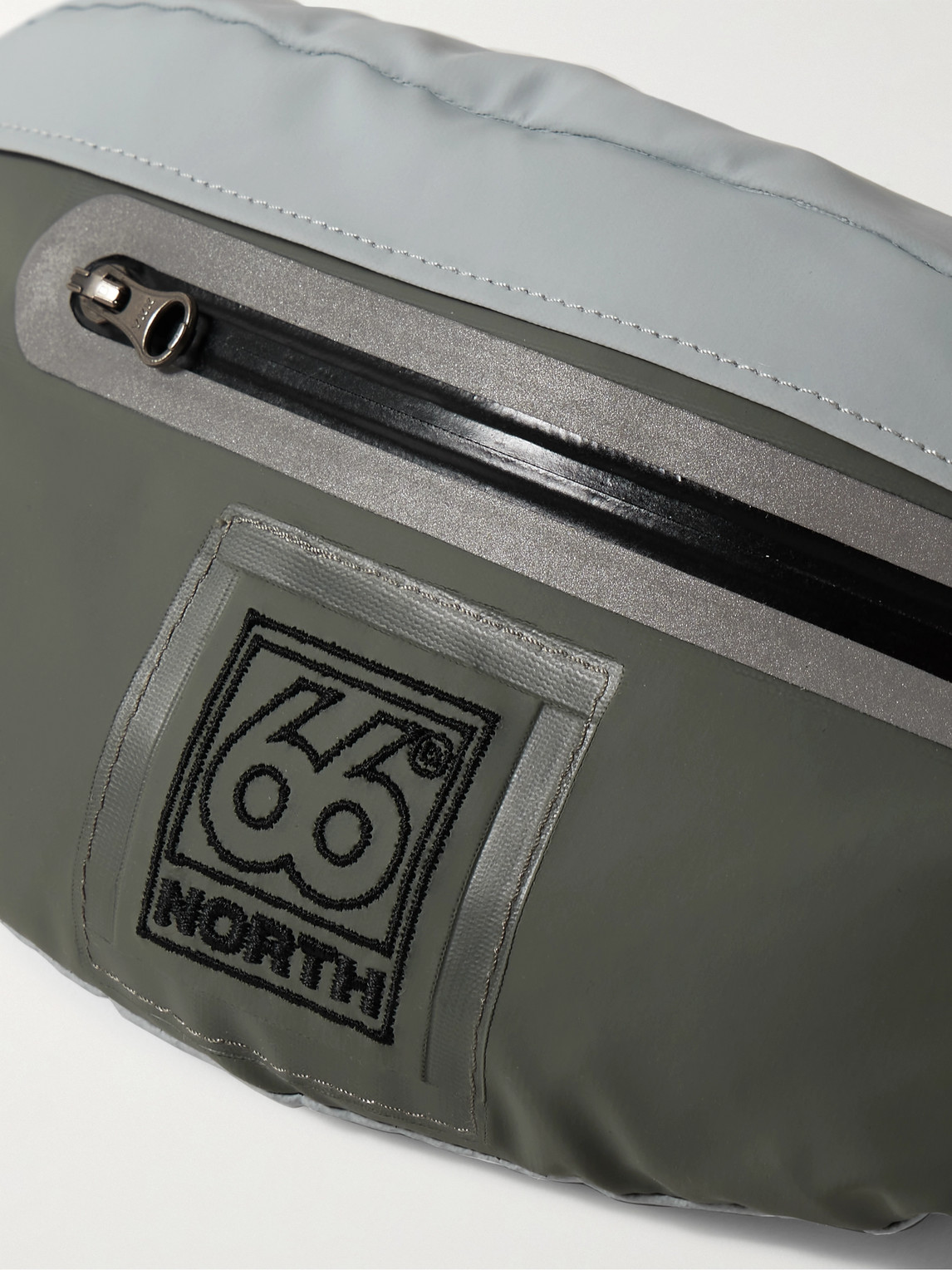 Shop 66 North Logo-embroidered Shell Belt Bag In Gray