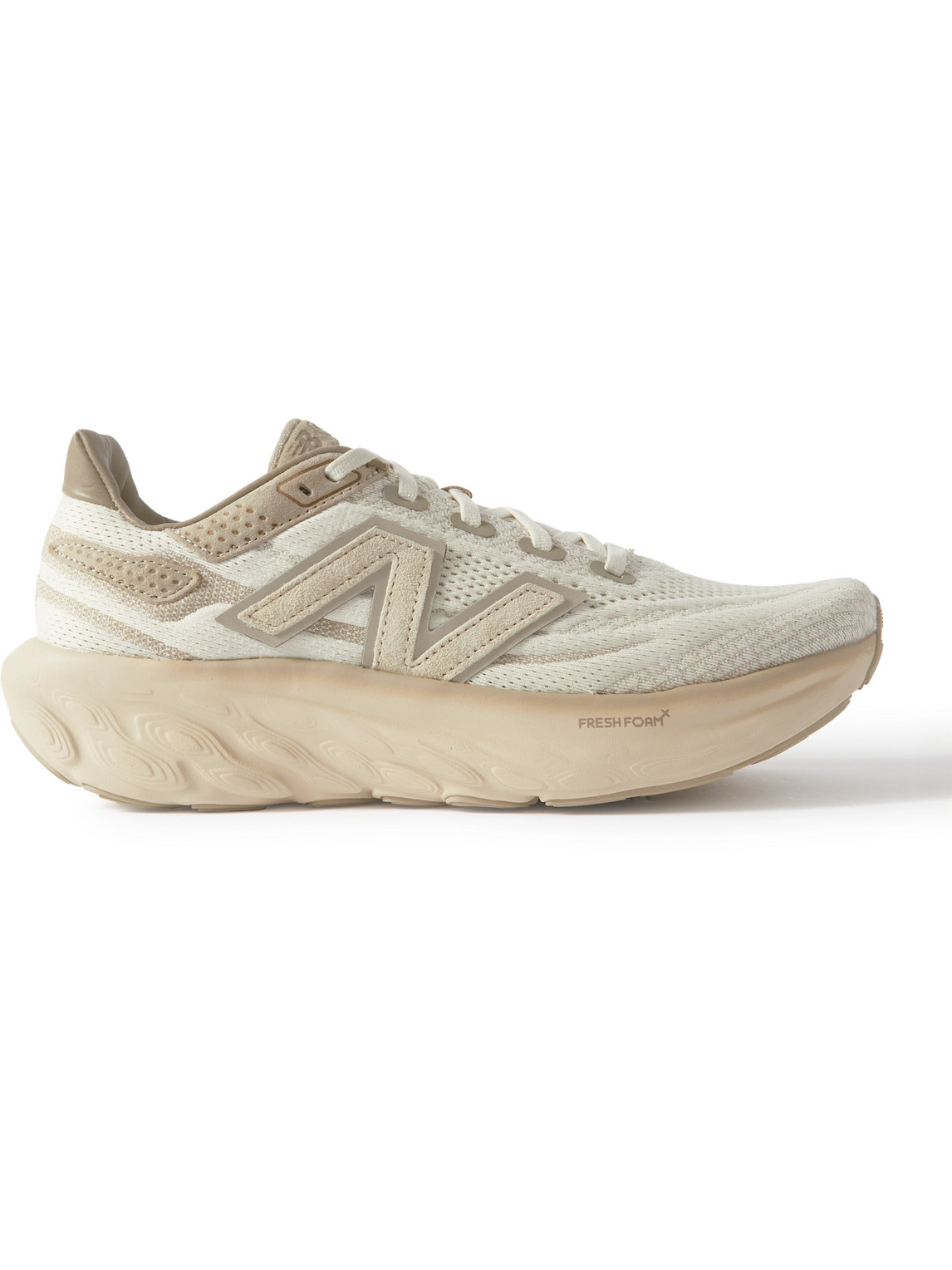 1080 Leather-Trimmed Mesh Running Sneakers