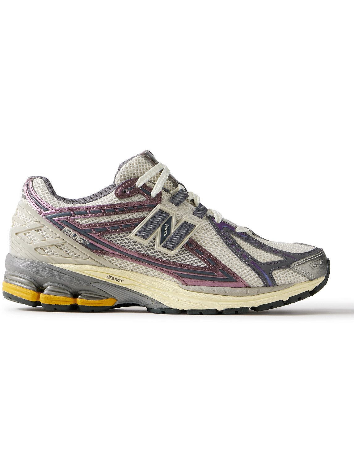 New Balance 1906r Faux Leather And Rubber-trimmed Mesh Sneakers In Gray