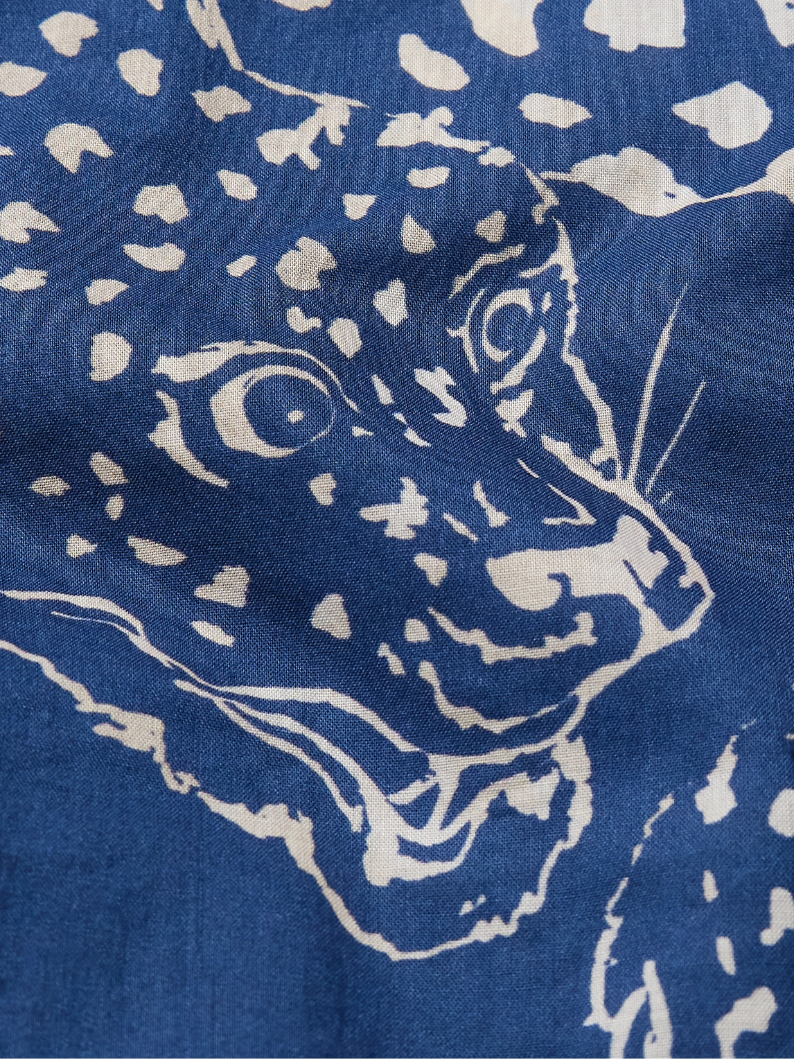 Shop Desmond & Dempsey Printed Cotton Pyjama Set In Blue