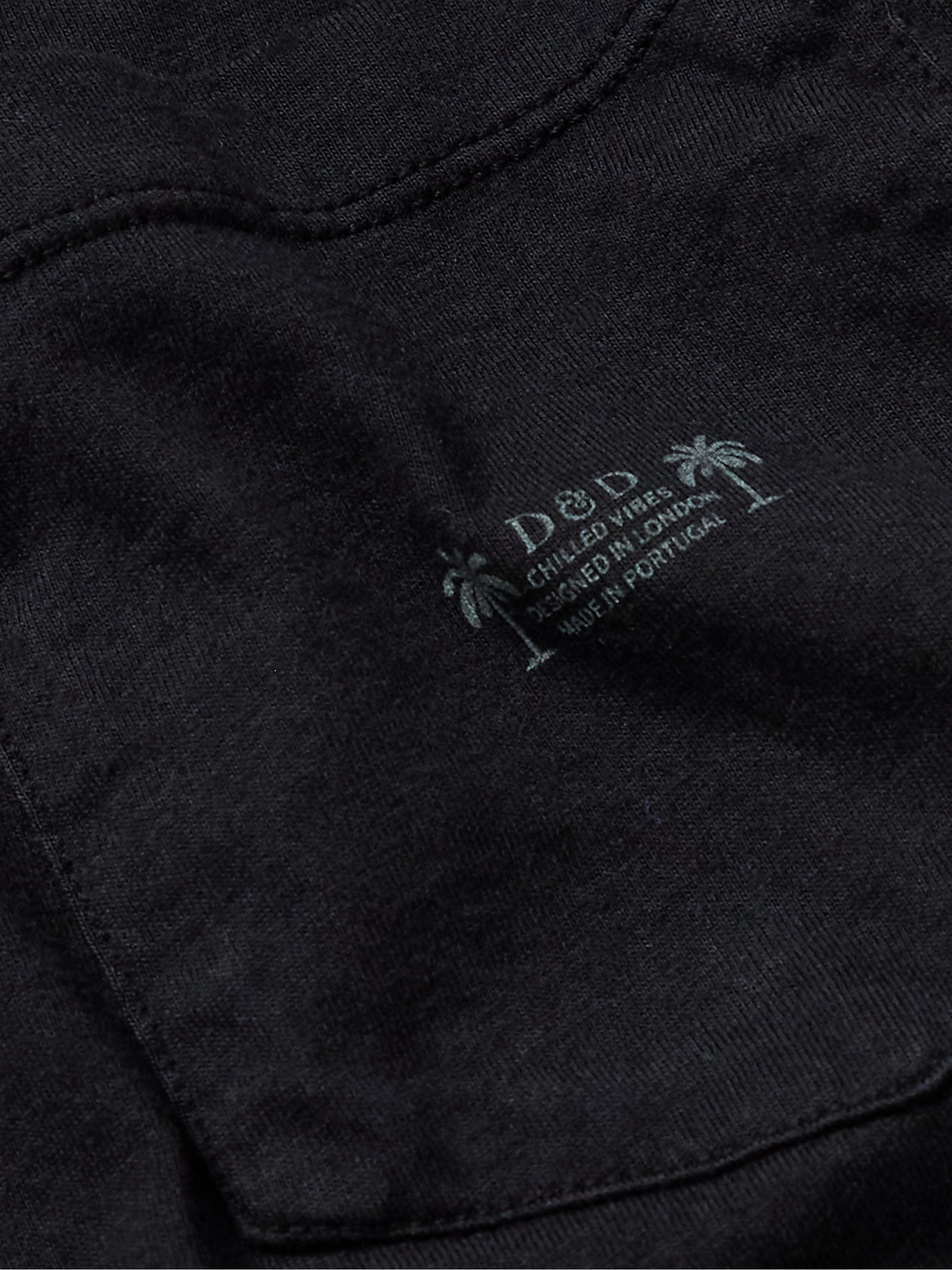 Shop Desmond & Dempsey Logo-print Cotton-jersey Pyjama T-shirt In Black