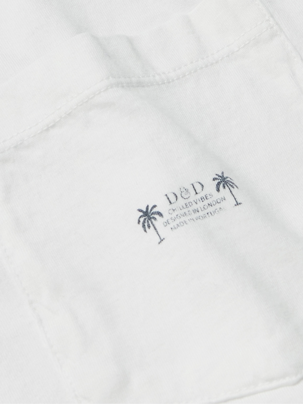 Shop Desmond & Dempsey Logo-print Cotton-jersey Pyjama Set In White