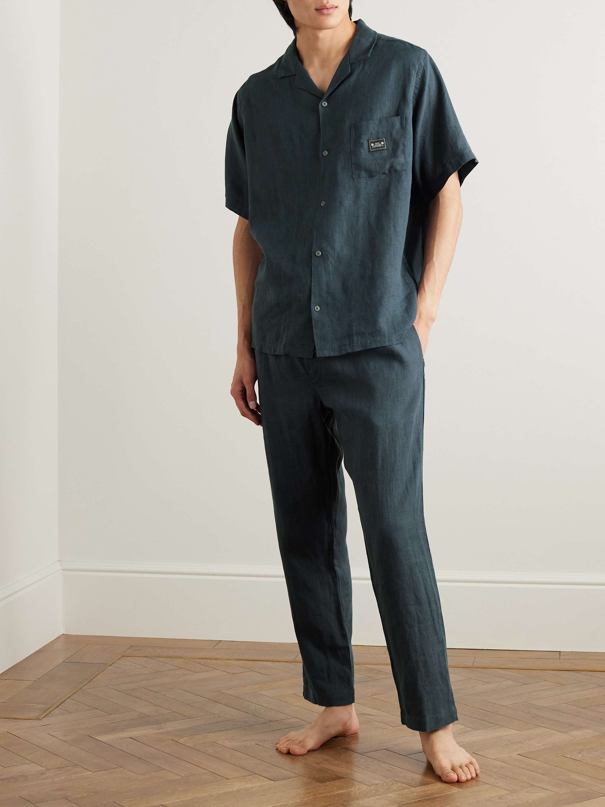 DESMOND DEMPSEY Linen Pyjama Set for Men MR PORTER