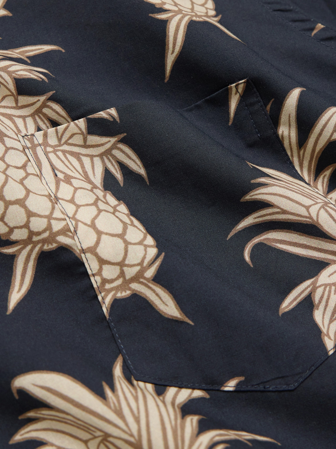 Shop Desmond & Dempsey Casp-collar Printed Cotton Pyjama Set In Black