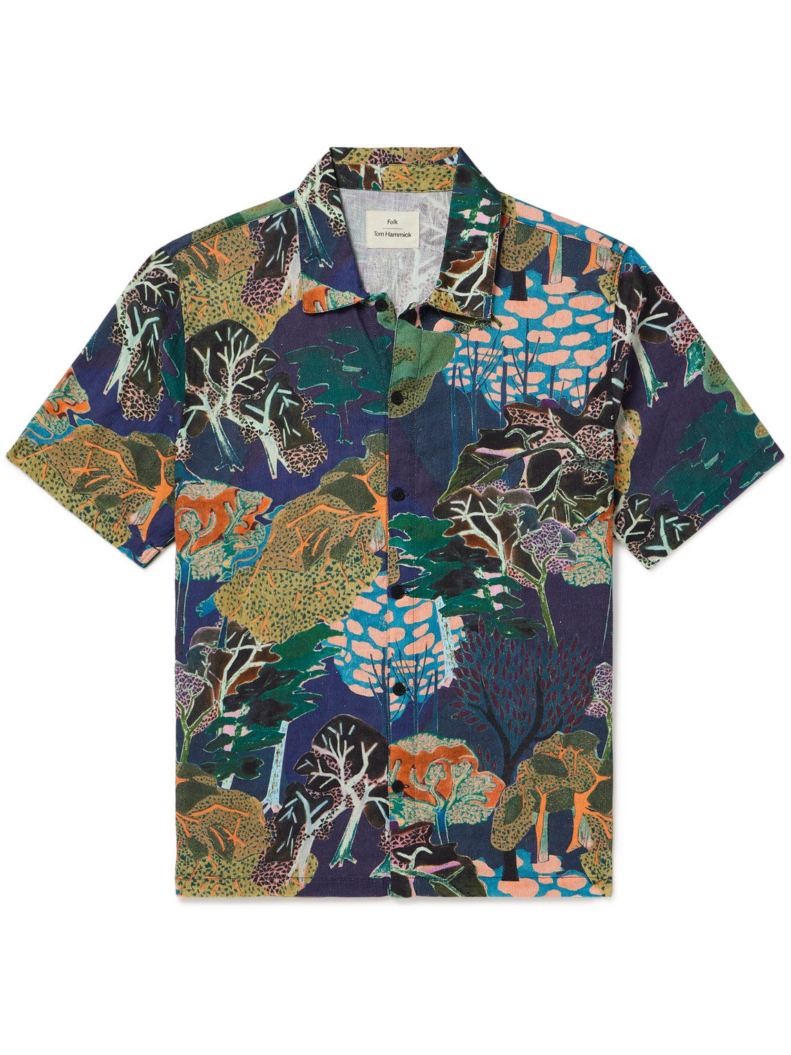 Tom Hammick Gabe Printed Linen Shirt