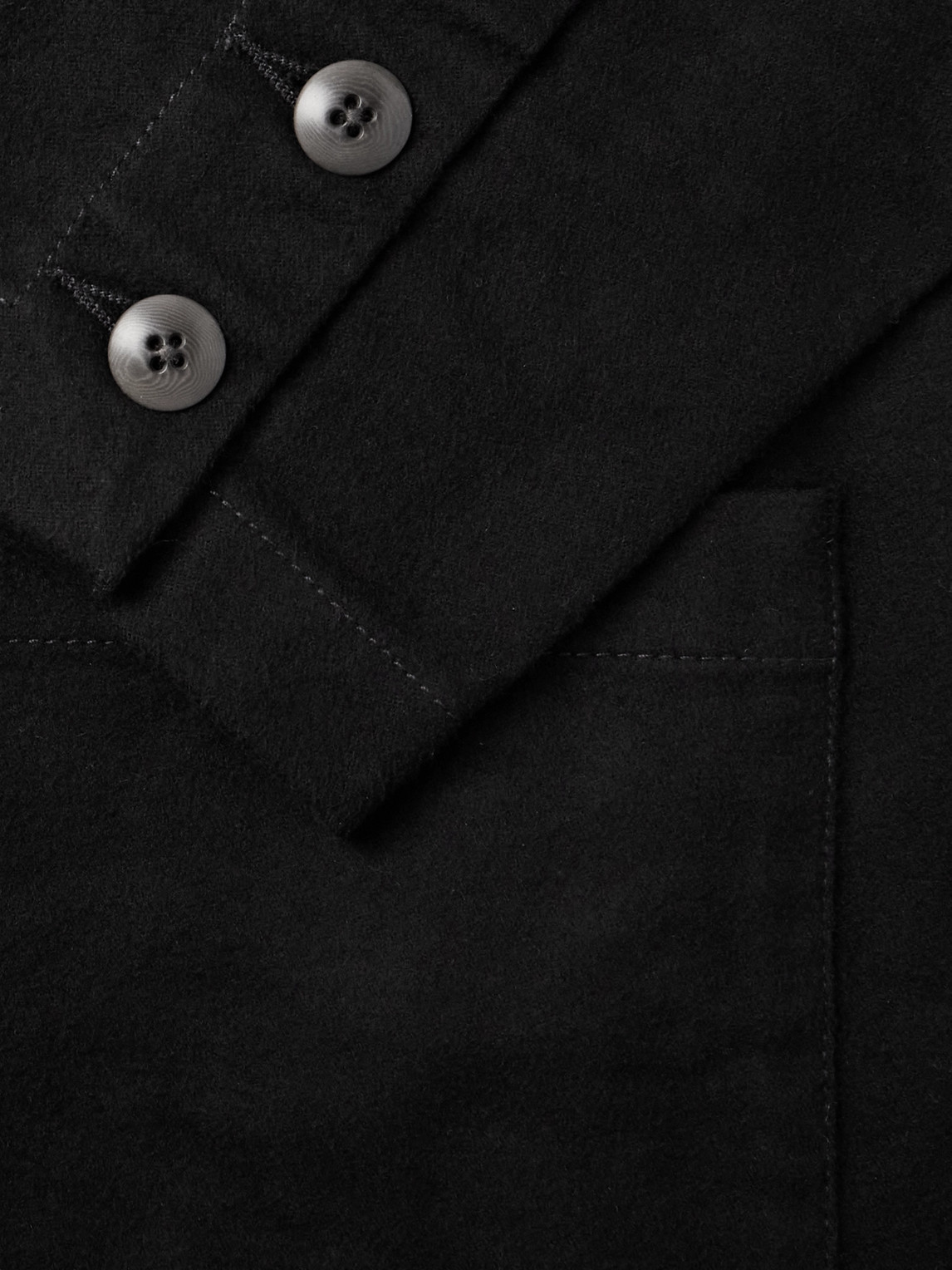 Shop Folk Patch Cotton-moleskin Jacket In Black