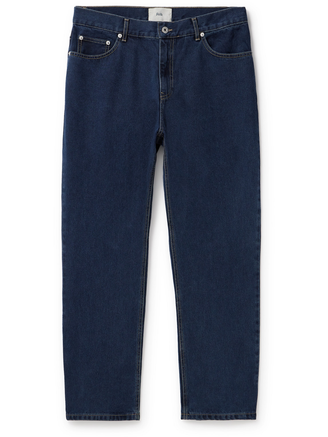 Folk Straight-leg Organic Jeans In Blue