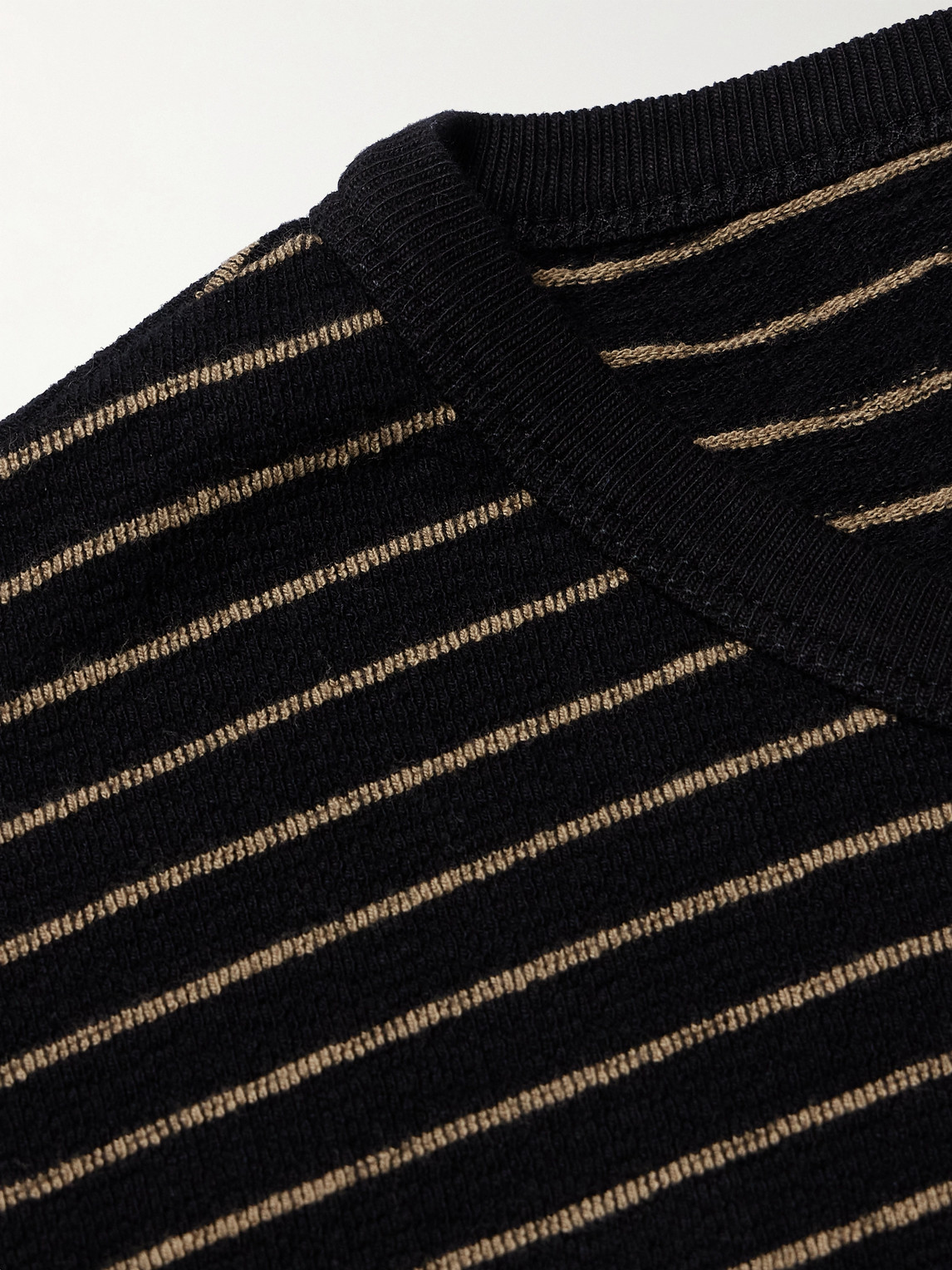 Shop Folk Striped Cotton T-shirt In Black