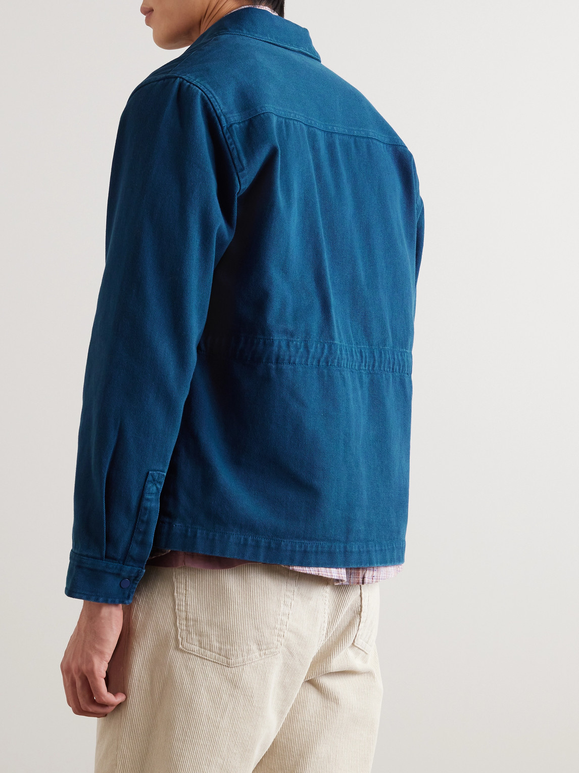 Shop Folk Assembly Cotton-twill Jacket In Blue