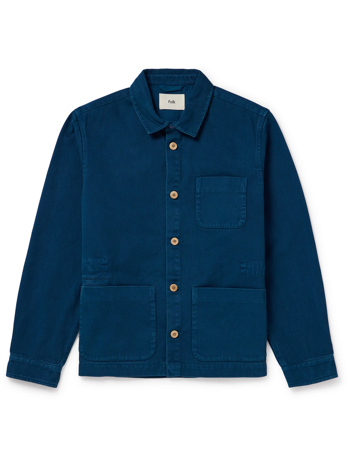 Folk Assembly Cotton-twill Jacket In Blue