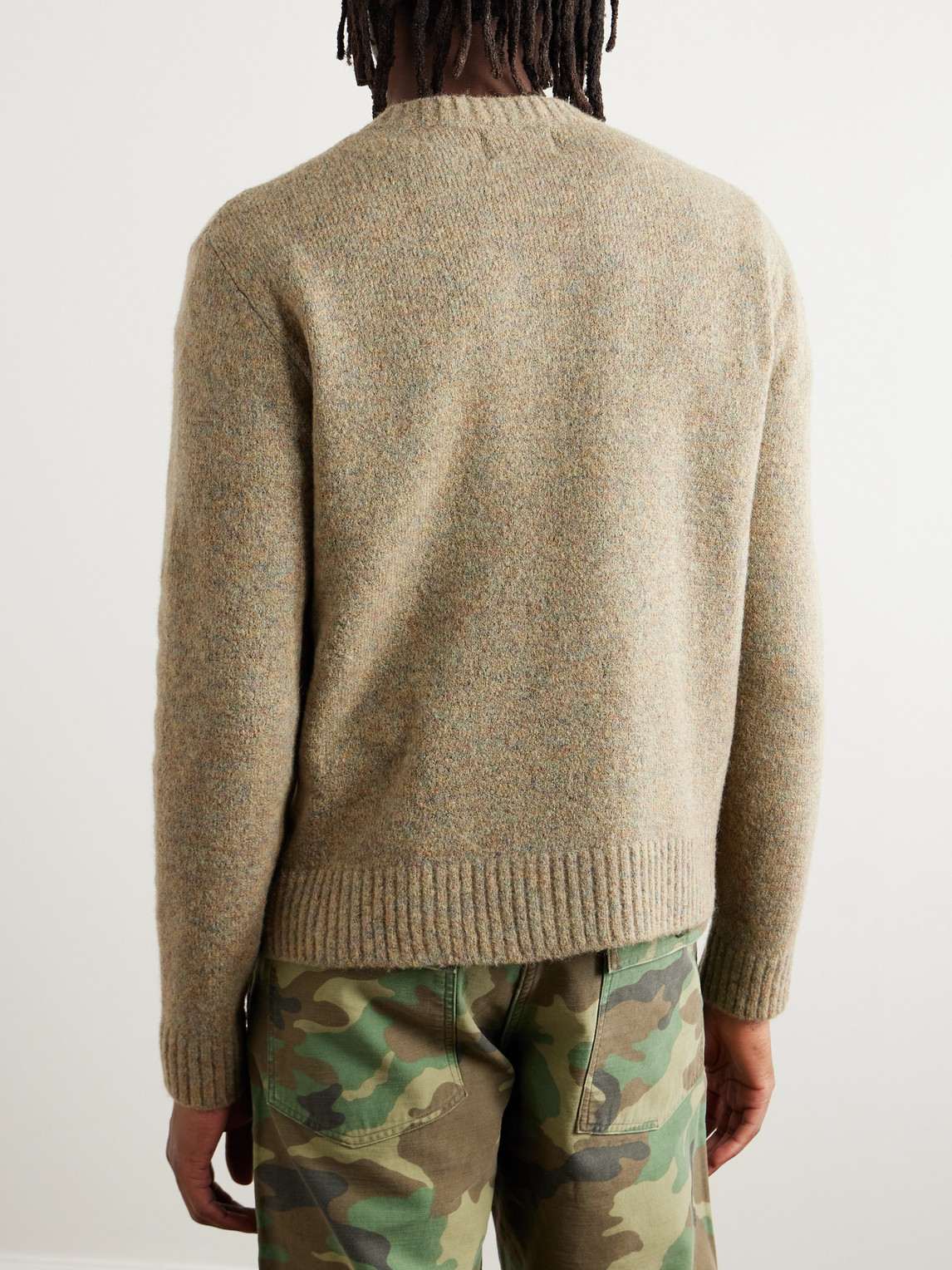 Shop Folk Chain Knitted Sweater In Green