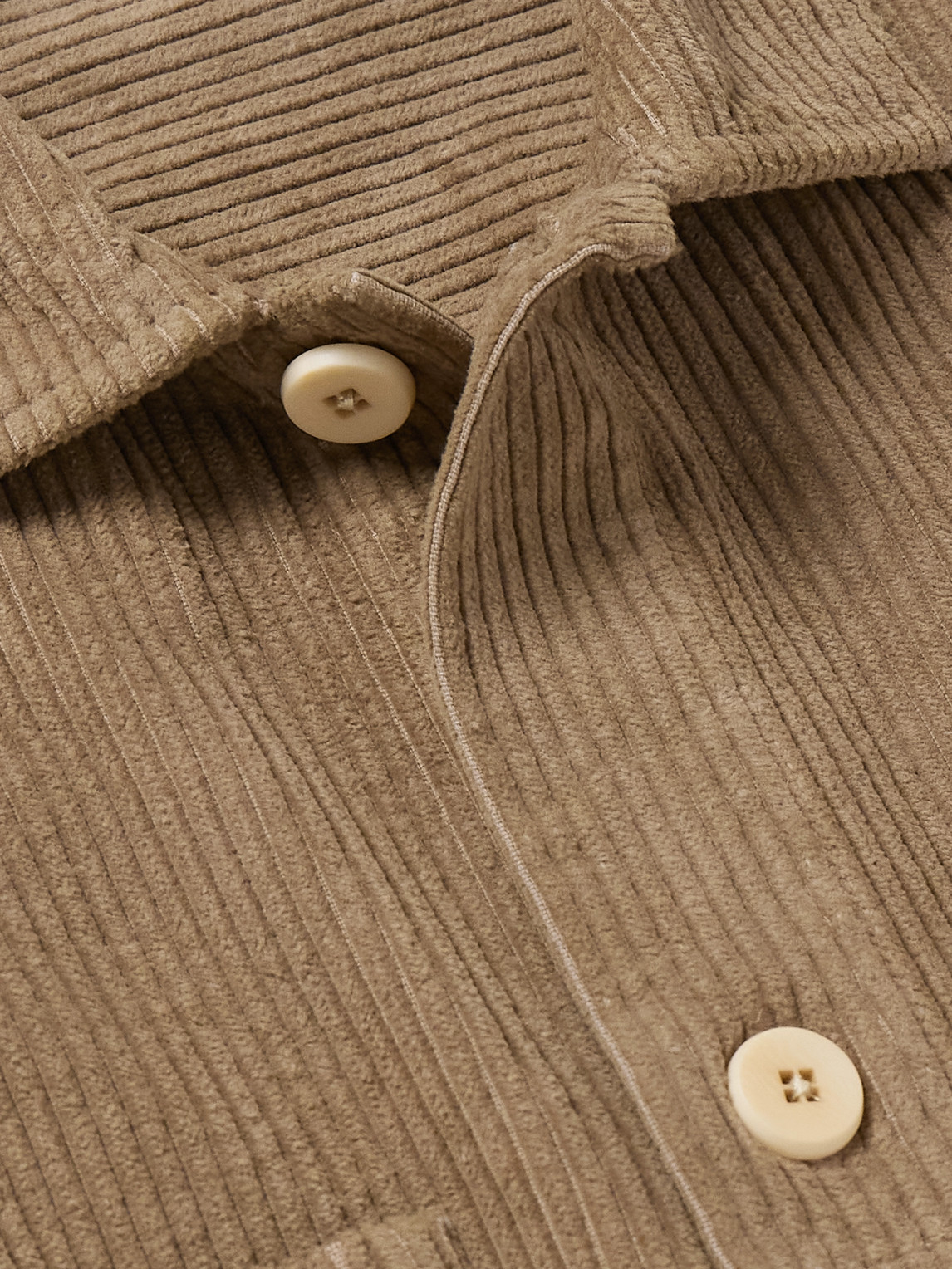Shop Folk Patch Cotton-corduroy Shirt Jacket In Brown