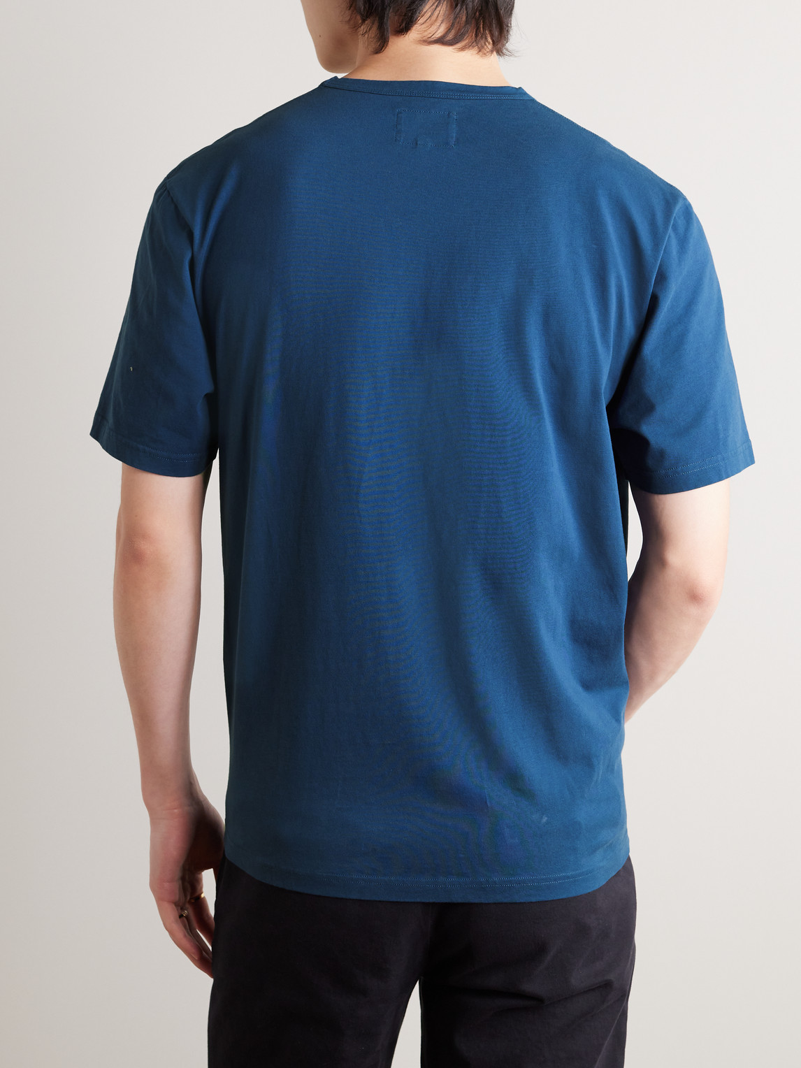 Shop Folk Tom Hammick Logo-print Organic Cotton-jersey T-shirt In Blue